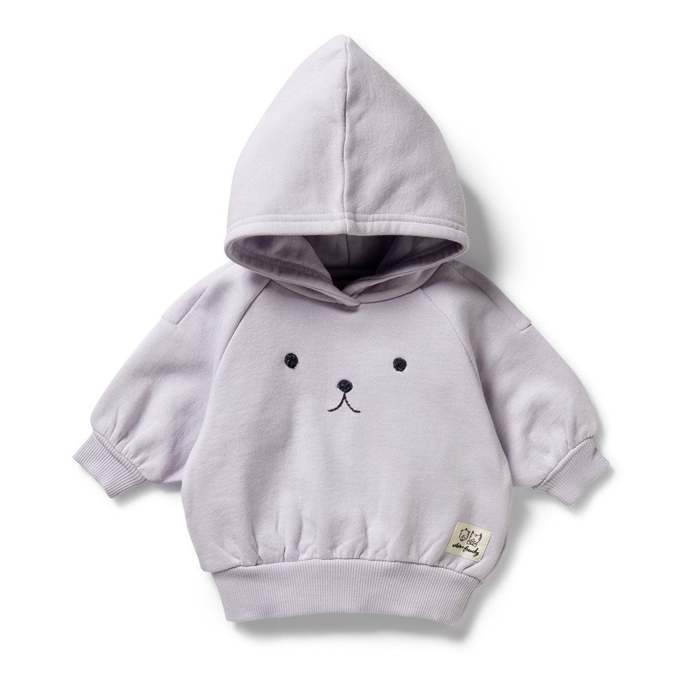 Organic Lavender Terry Cloth Hooded Sweatshirt - Soft & Comfortable Pullover for Women & Men - Perfect for Lounge Wear, Yoga, and Casual Outfits