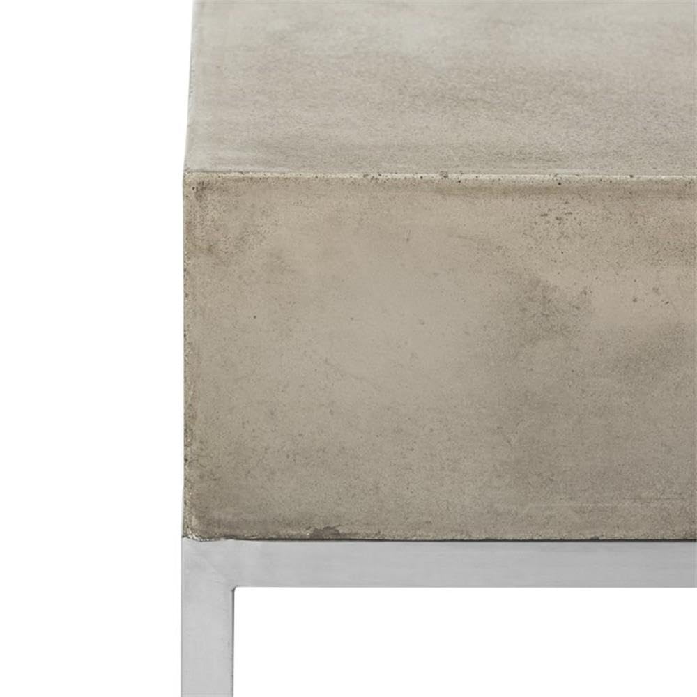 SAFAVIEH Dark Grey Concrete Coffee Table - Outdoor & Indoor Use