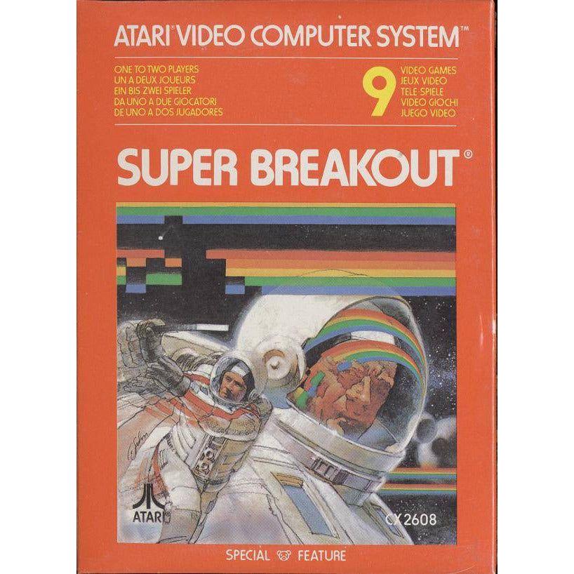 Vintage Atari 2600 Super Breakout Game - Complete in Box (CIB) - Classic Retro Video Game for Collectors & Gamers - Perfect for Nostalgic Gaming & Display