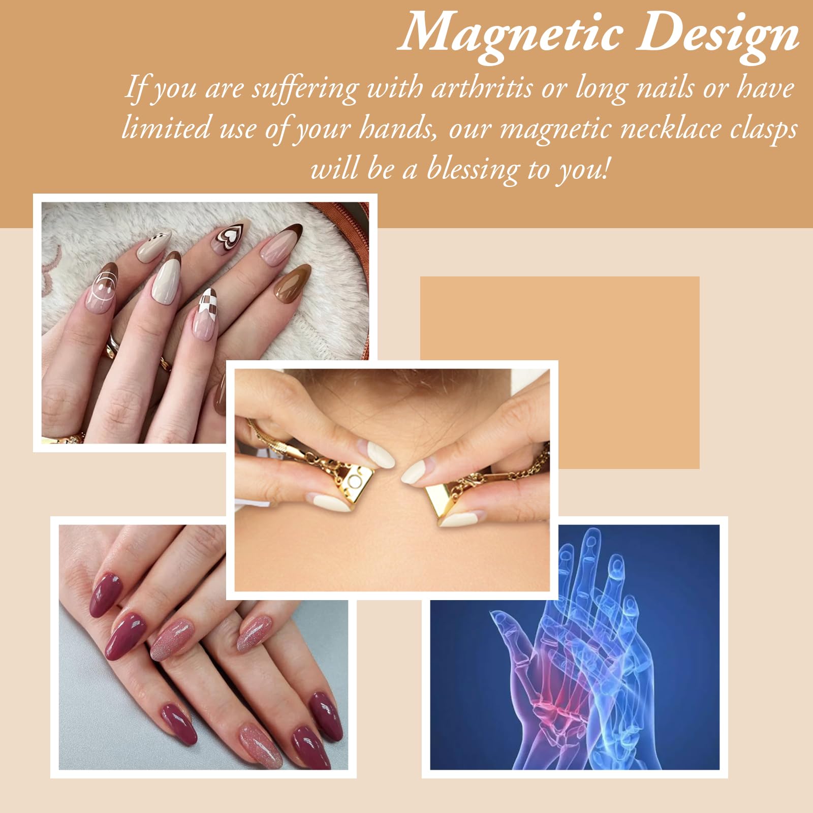 18K Gold Necklace Layering Clasp - Magnetic Multi-Chain Separator & Extender for Women | Perfect for Layering Necklaces, Jewelry Stacking & Everyday Elegance
