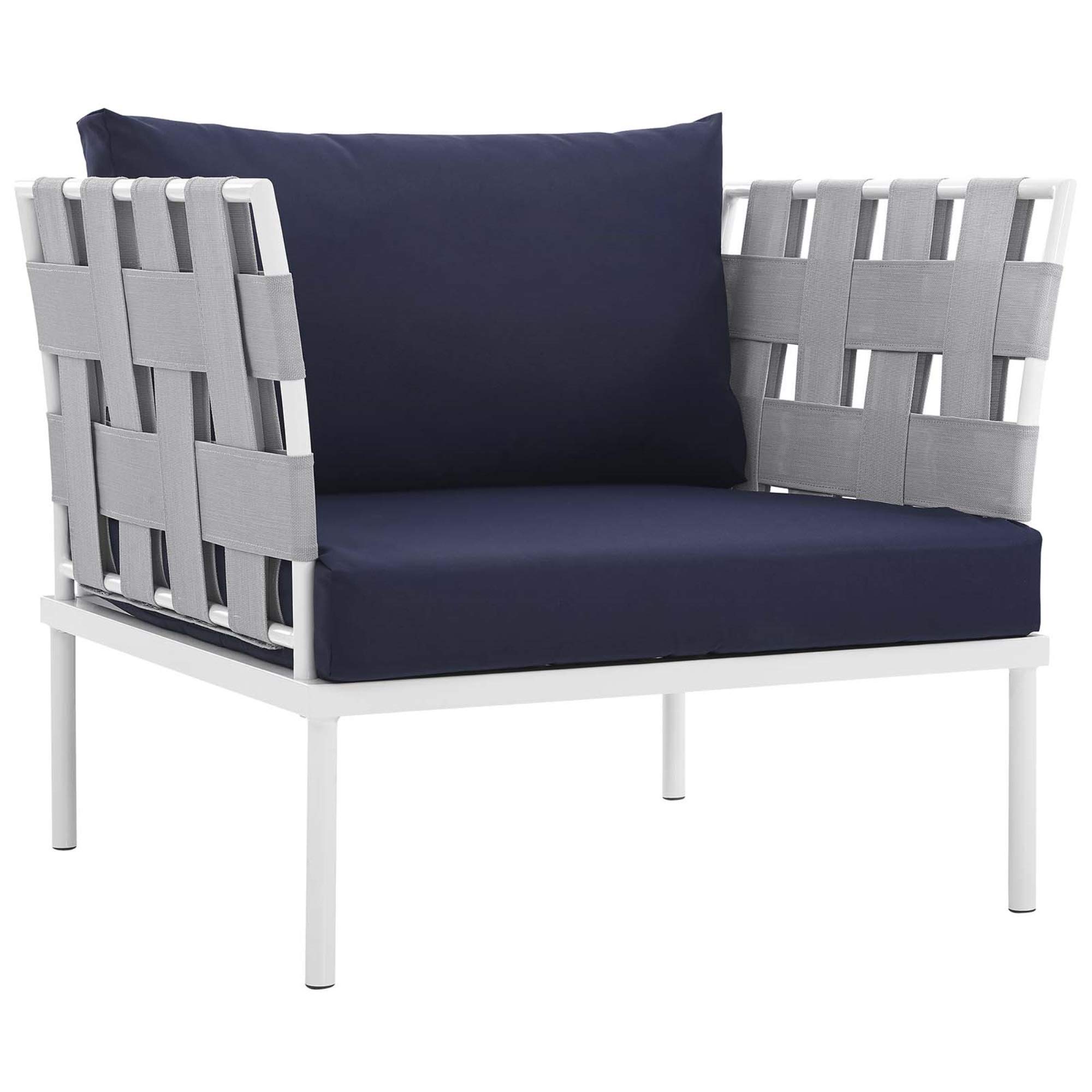 Ergode Harmony Outdoor Patio Sectional Sofa Set - All-Weather Waterproof Wicker Furniture with Modern Design, Machine Washable Cushions & Tempered Glass Coffee Table - Perfect for Backyard, Poolside, and Garden Relaxation