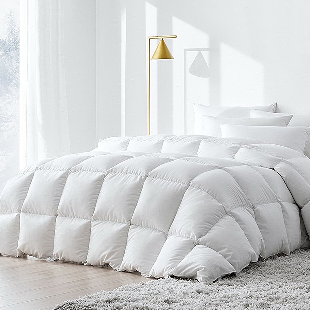 Premium Giselle Duck Down Feather Quilt - 500GSM King Size Luxury Comforter for Bedroom, Hotel & Guest Room - Hypoallergenic & Breathable for All Seasons
