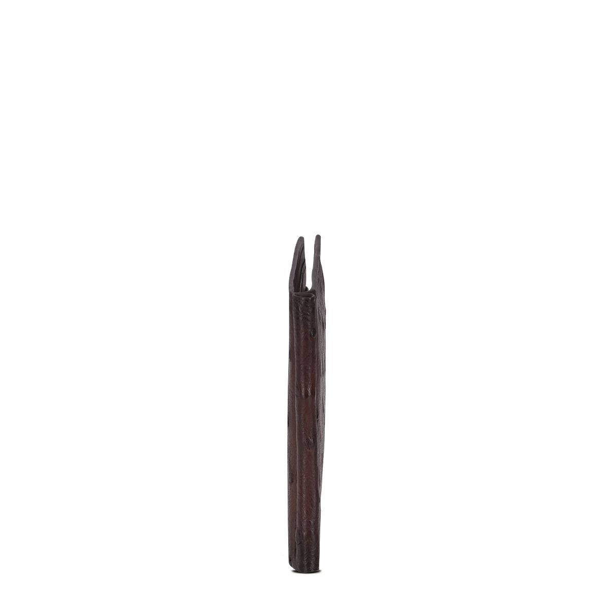 B3042A1 Men's Classic Full Quill Ostrich Leather Bi-Fold Wallet in Cuadra Brown Tobacco - Premium Slim Wallet for Everyday Carry & Business Use