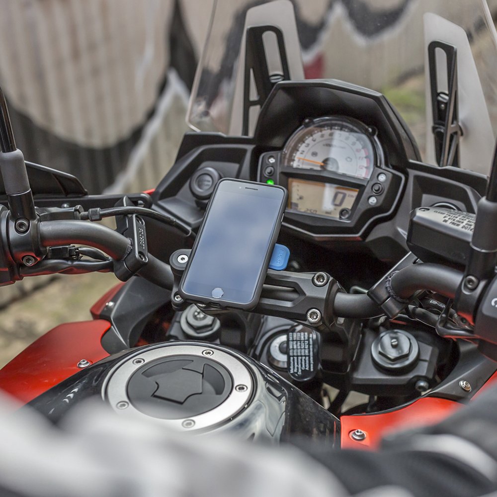 QUAD LOCK Motorcycle Handlebar Mount - Universal Bike Phone Holder for Secure Riding | Perfect for Adventure, Commuting & Off-Road Motorcycles