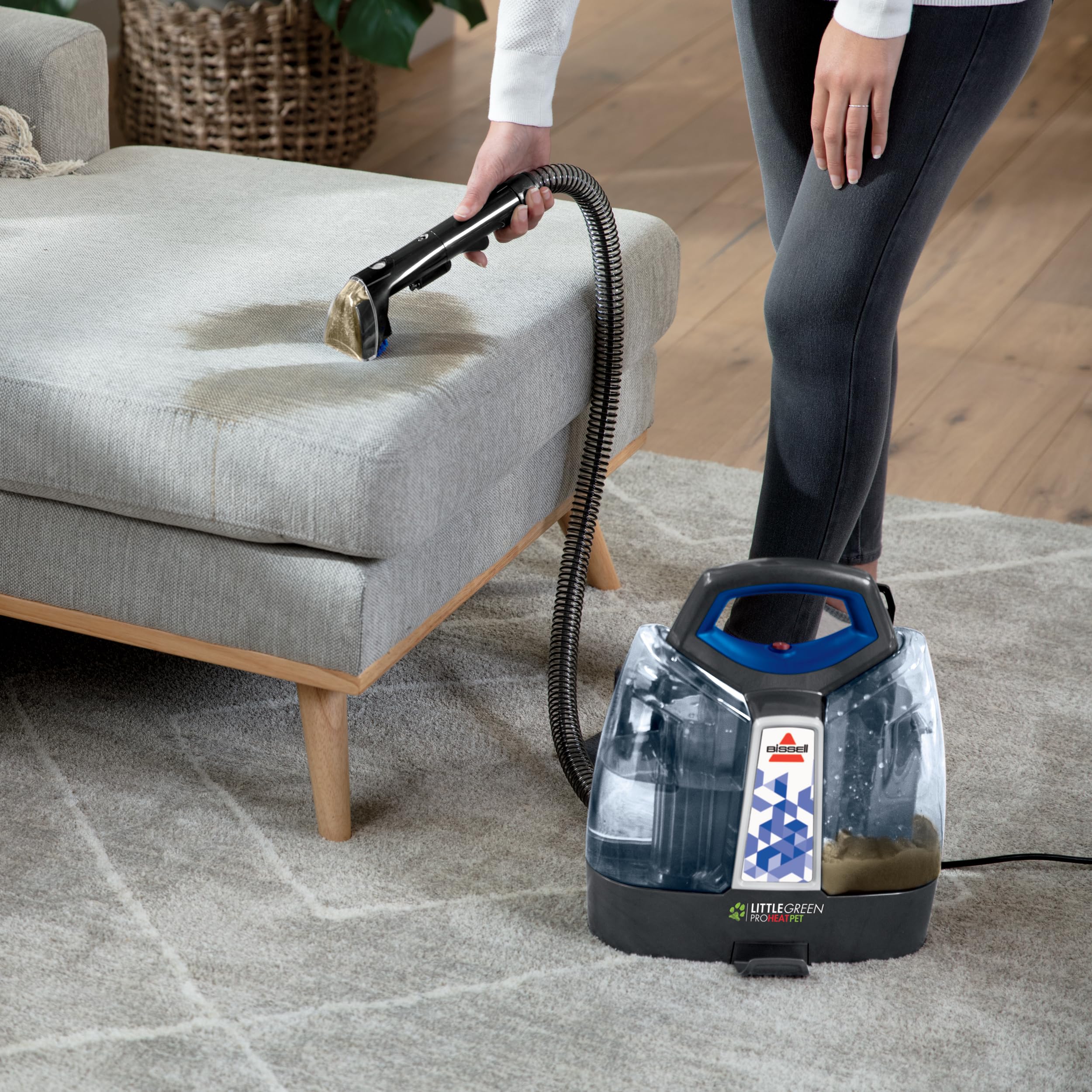 BISSELL Little Green ProHeat Portable Carpet Cleaner - Deep Cleaner & Spot Cleaner for Carpets, Upholstery, Auto Interiors | Self-Cleaning HydroRinse Tool | Perfect for Home, Car, Pet Stains & Quick Cleanups | Purple