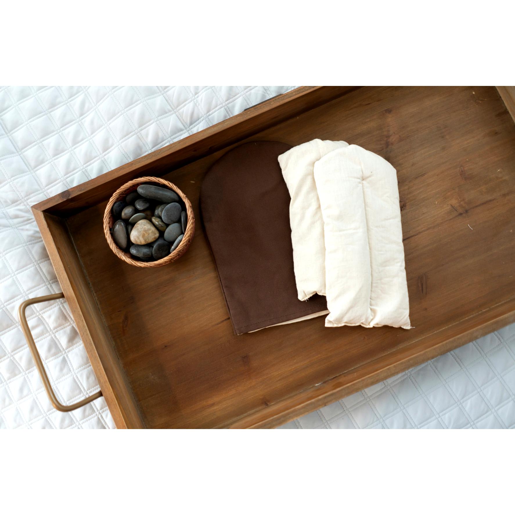 Eco-Friendly Herbal Mitts with Covers - 1 Pair for Spa, Massage & Relaxation at Home or Salon
