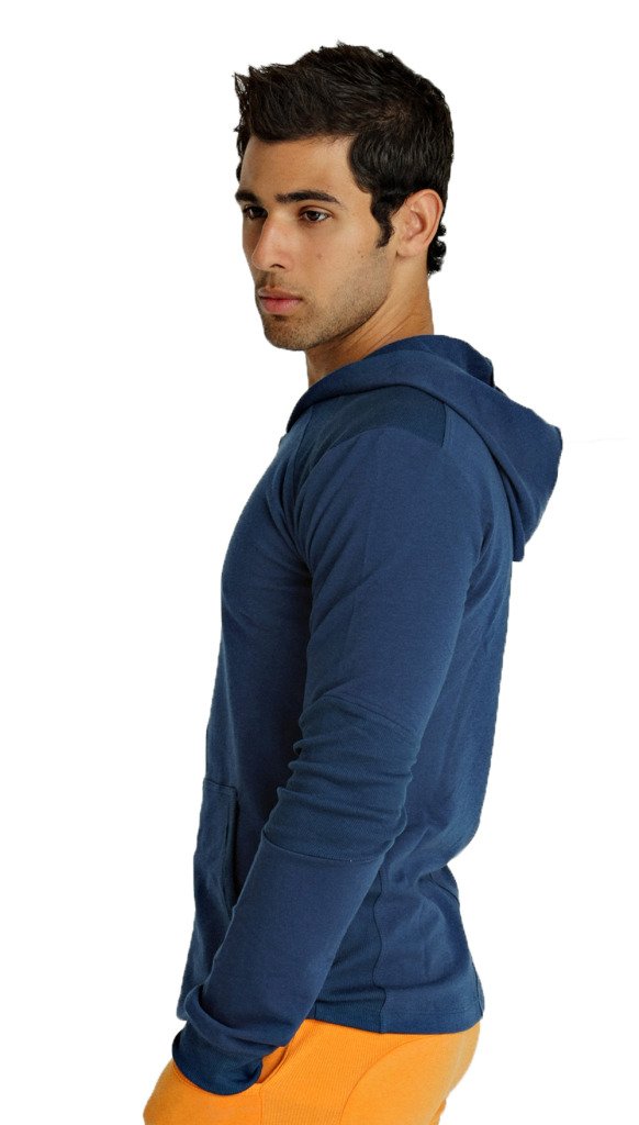 4th Men's Crossover Transition Track & Yoga Gym Hoodie - Modal French Terry Stretch Hooded Sweatshirt - Made in USA - European Style Fit - Perfect for Workouts, Yoga Sessions & Casual Wear