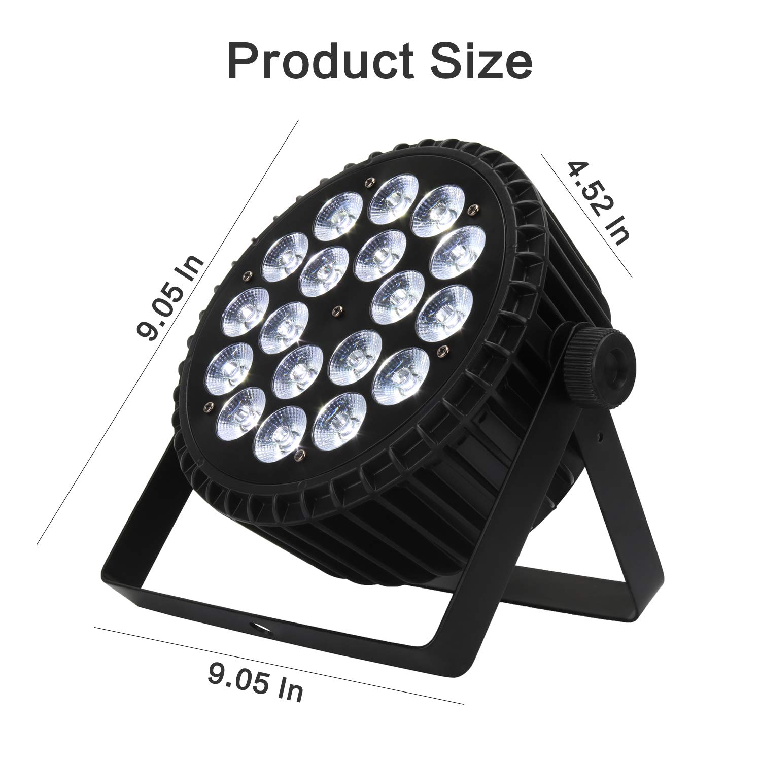 SHEHDS 18x12W RGBW 4-in-1 LED Par Can Lights - DMX512 Stage Wash/Strobe Lighting with Sound Activation - Aluminum Shell Uplights for DJ, Club, Wedding, Christmas & Halloween Parties