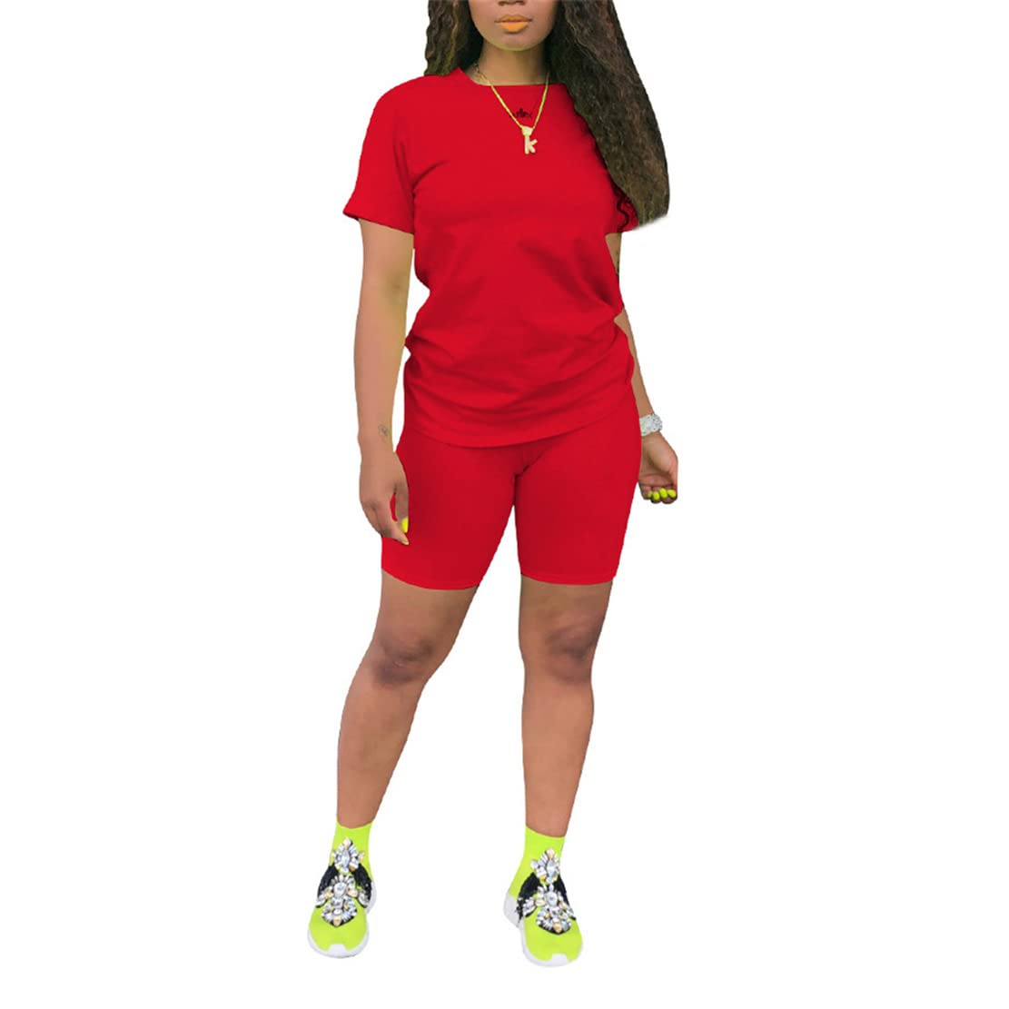 Women's 2-Piece Outfits Summer Short Sets - Lounge Sets & Tracksuit Sweatsuits for Casual Wear, Vacation, and Home Relaxation