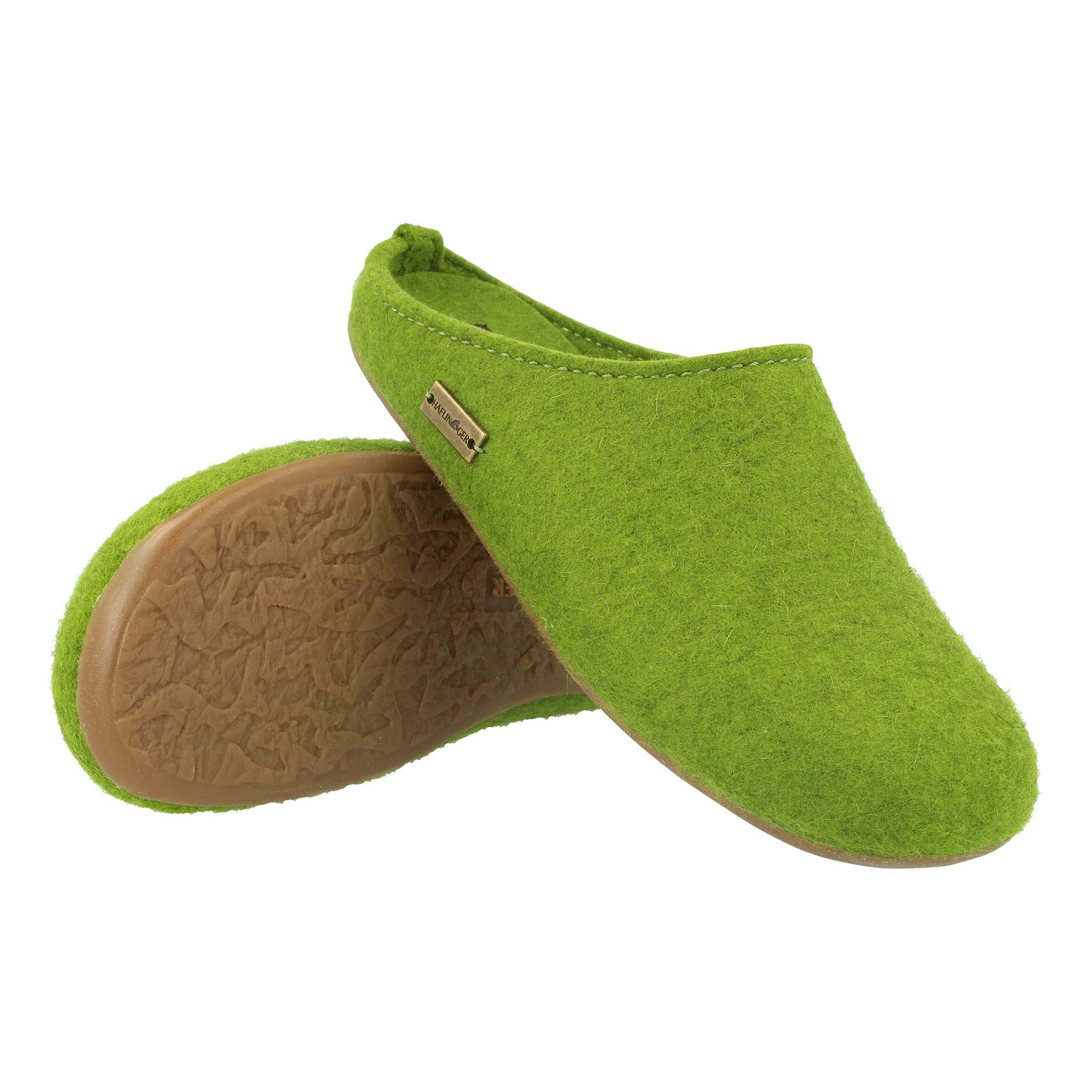 HAFLINGER Women's Wool Felt Slippers - Everest Fundus Indoor House Shoes, Ruby Red | Cozy Winter Warmth for Home, Office & Relaxation