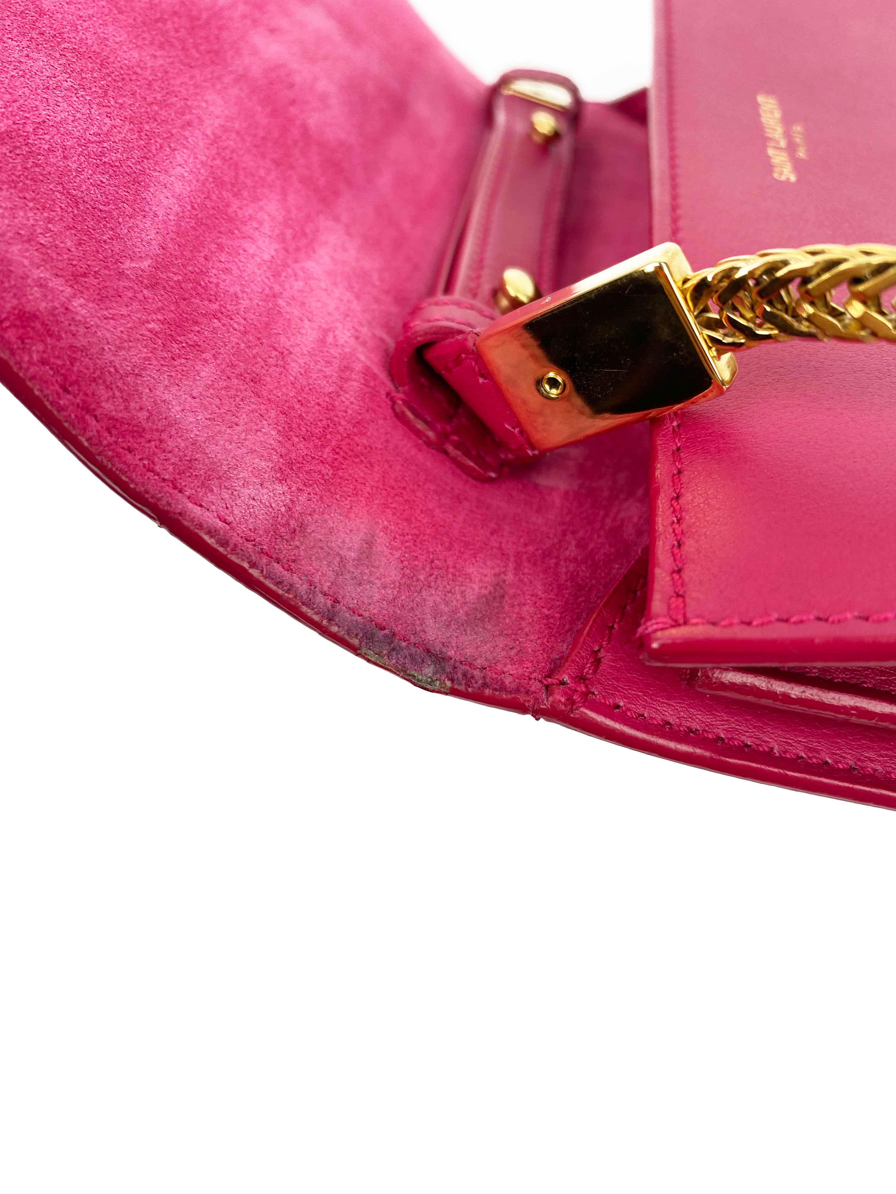 Saint Laurent Mini Pink Ligne Crossbody Bag - Luxury Designer Shoulder Purse for Women | Perfect for Date Night, Parties & Everyday Use