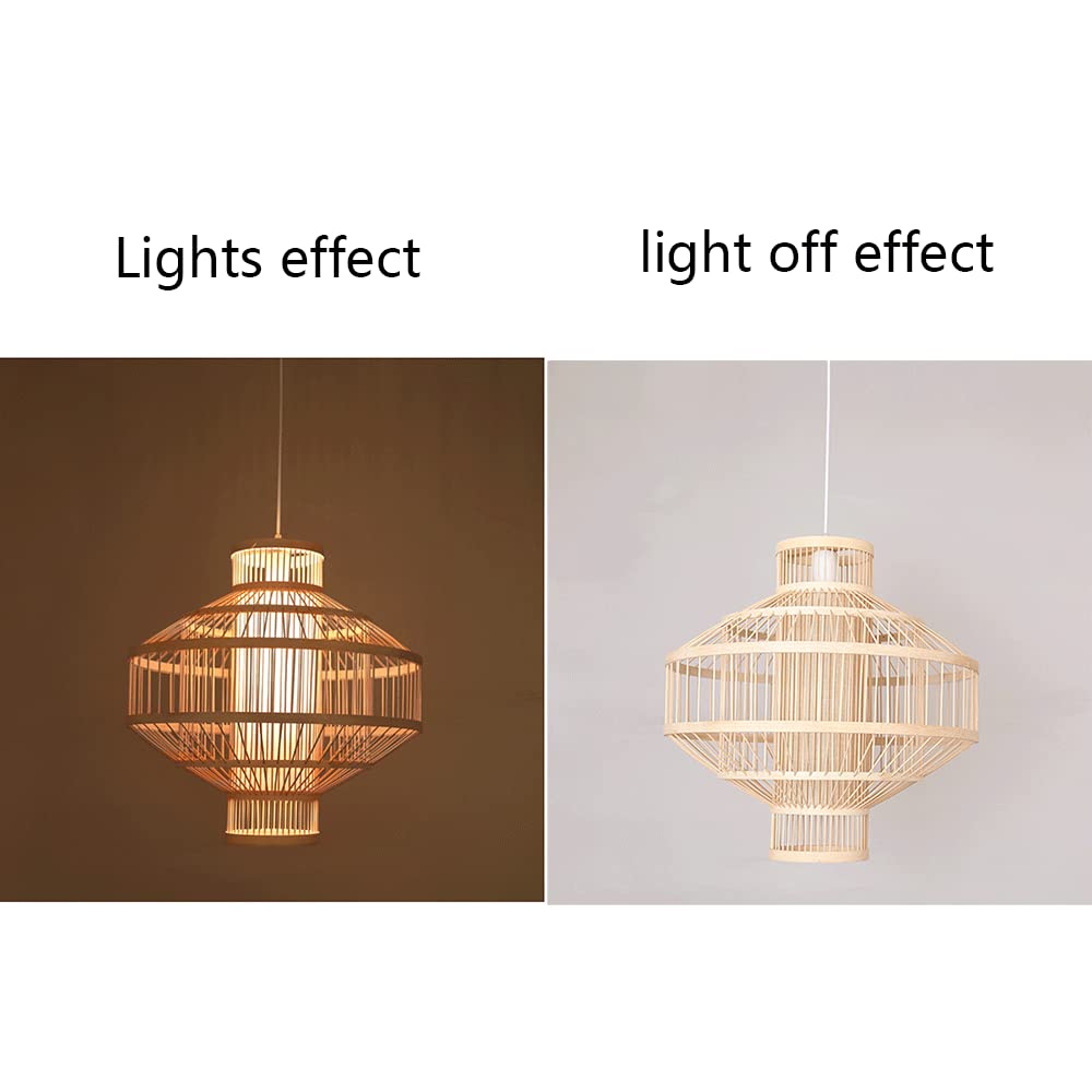 Handmade Natural Wooden Chandelier Lantern - 17.7