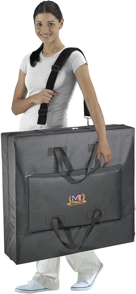 Portable 28 Inch Massage Table with Carrying Case - Professional Foldable Massage Bed for Therapists, Home Use, and Spa Treatments