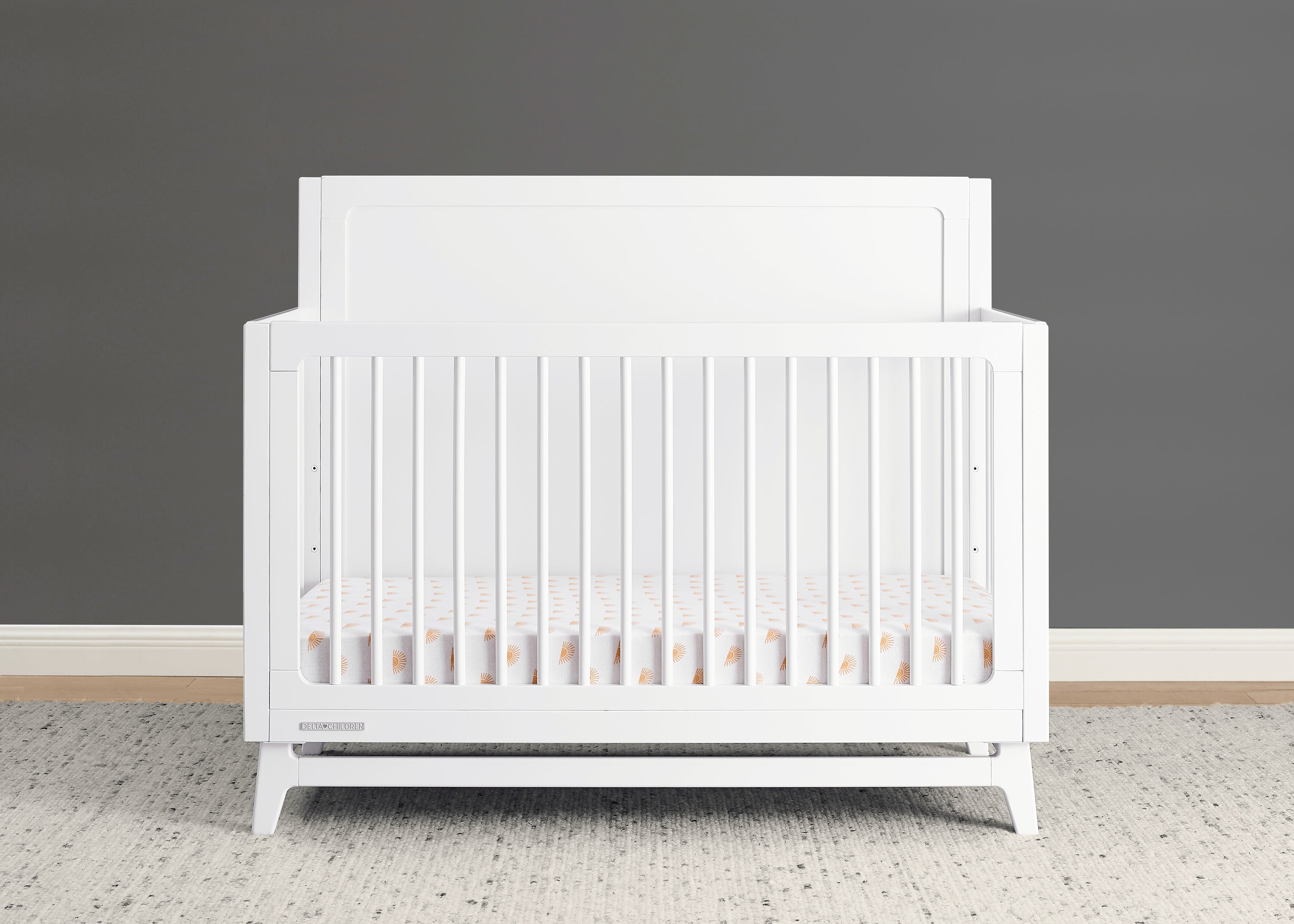 Convertible 6-in-1 Baby Crib by Spencer - Nursery Furniture That Grows with Your Child from Newborn to Toddler Bed