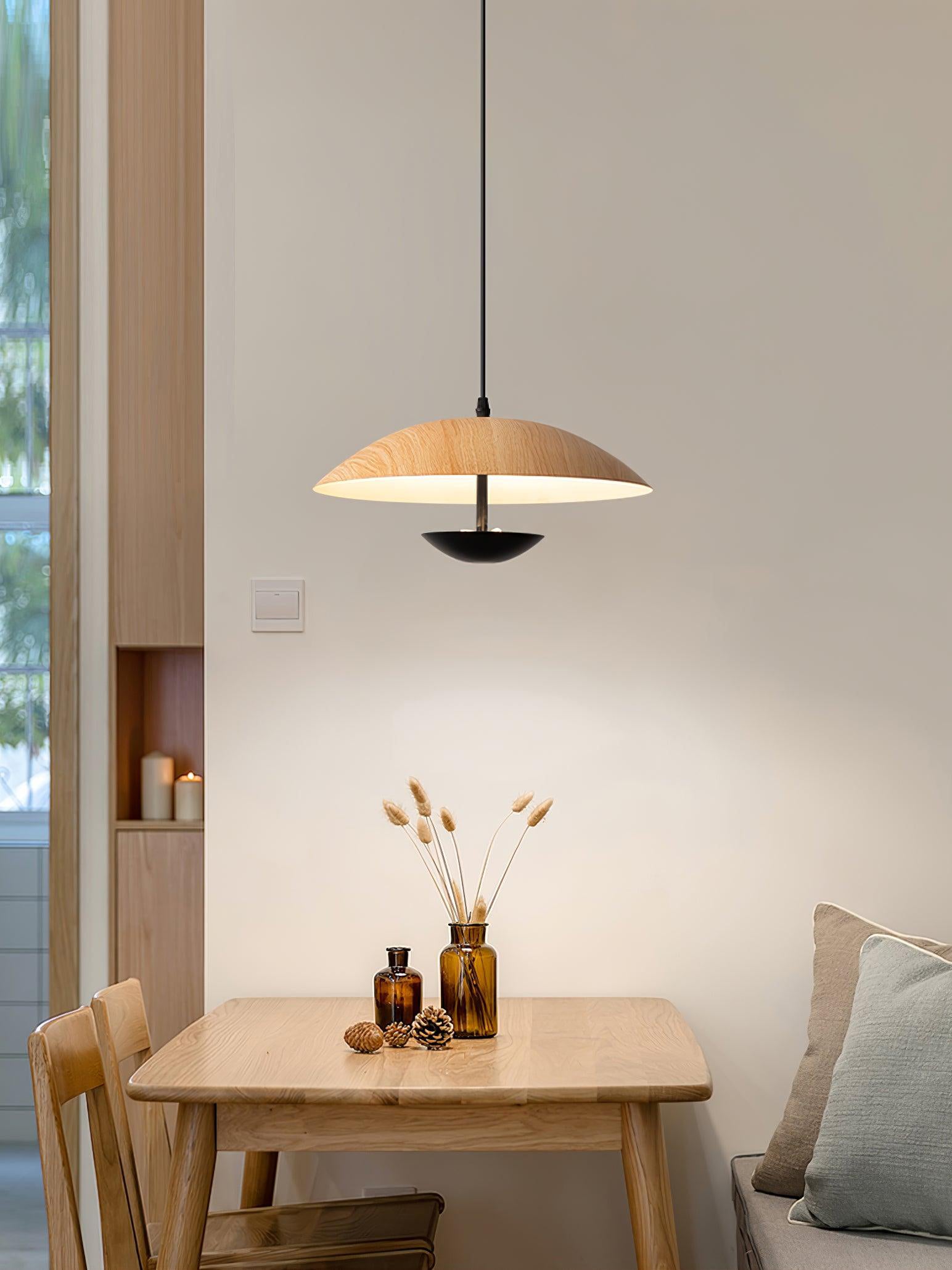 Modern Frisbee Pendant Light Fixture - Adjustable Hanging Ceiling Lamp for Living Room, Bedroom, Dining Room & Office Decor