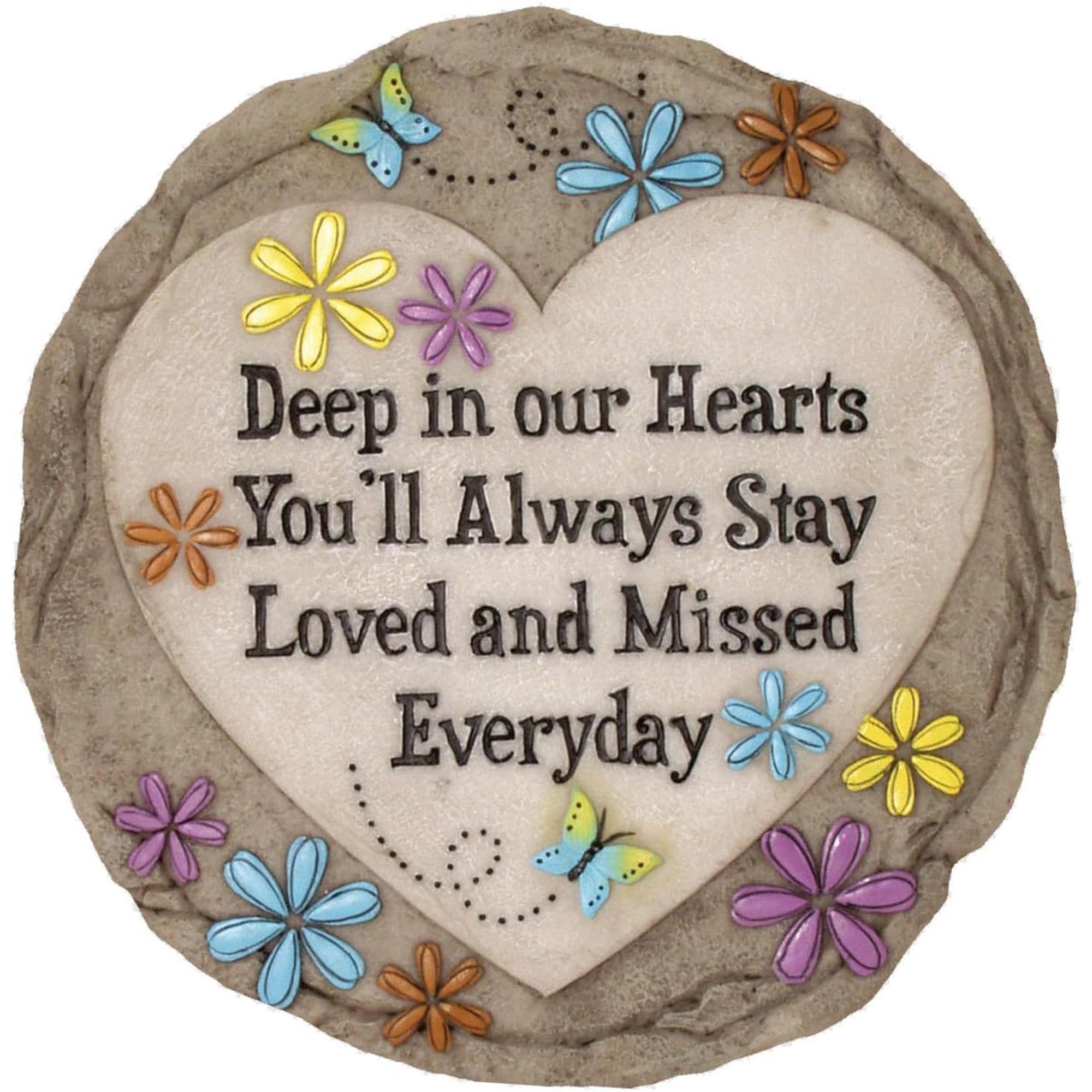 Spoontiques If Love Could Have Saved You Stepping Stone - Handcrafted Garden Decor Memorial Stone - Outdoor Yard Art for Patio, Walkway & Memorial Gardens