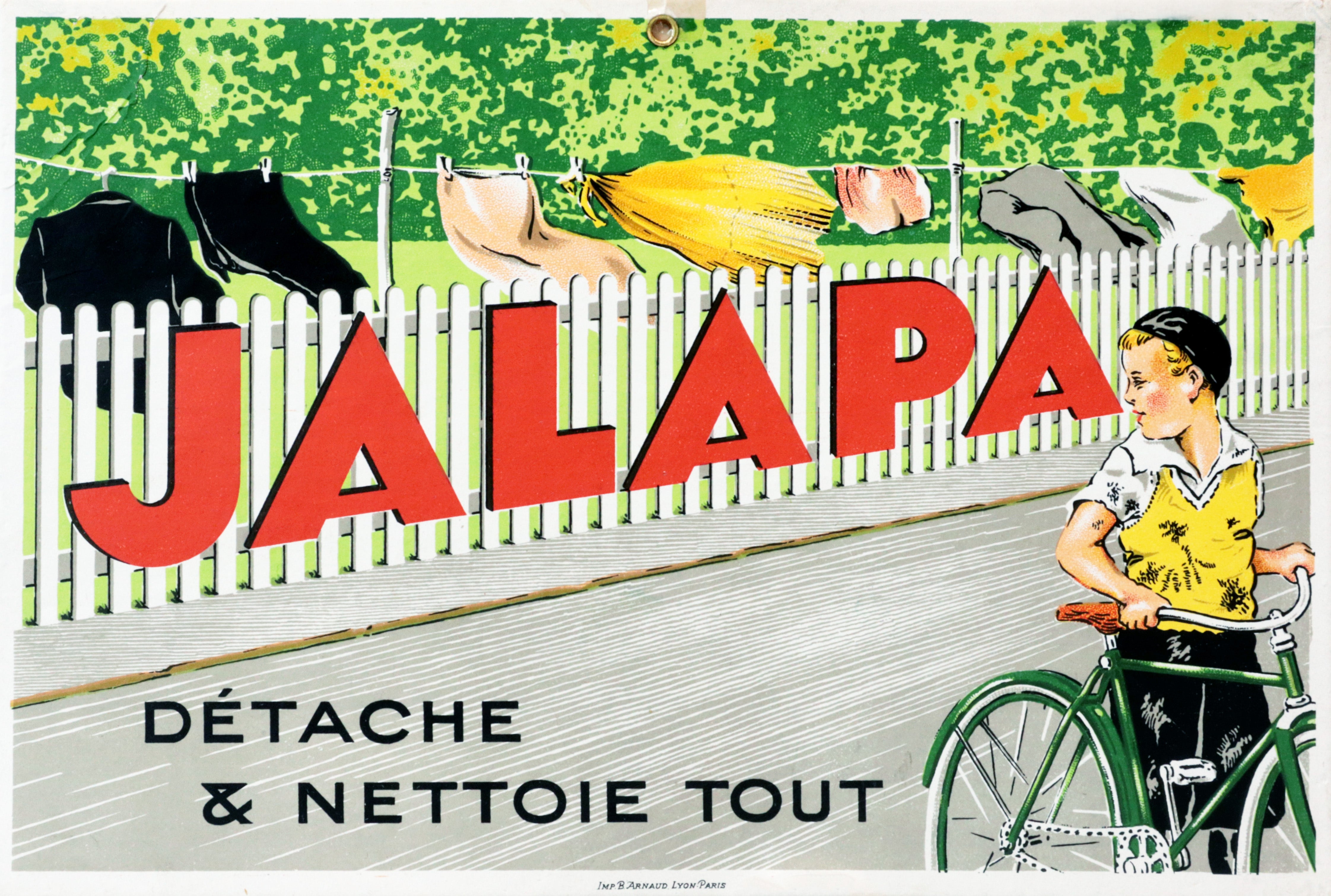 Vintage 1930s French Advertising Carton for Jalapa Detergent - 