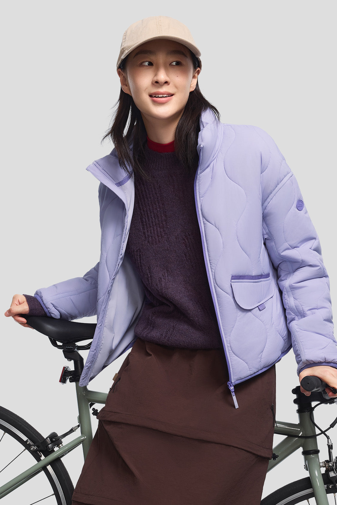 HeatStand Women's Midweight Jacket - Waterproof Windbreaker for Hiking, Travel & Outdoor Activities | Lightweight Insulated Coat for Fall & Winter