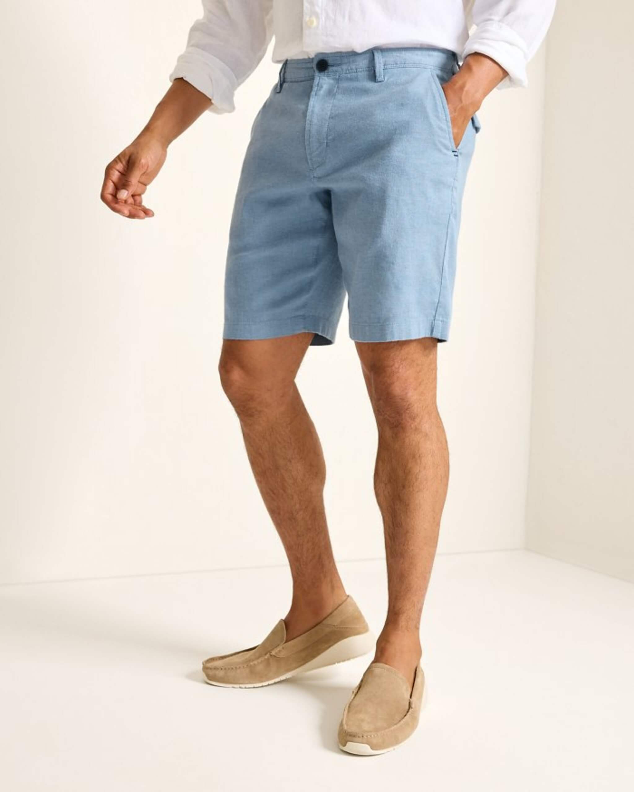 Tommy Bahama Men's 10 Inch Beach & Coast Linen Flat Front Shorts - Comfortable Maritime Style for Summer Vacations, Pool Parties & Casual Outings
