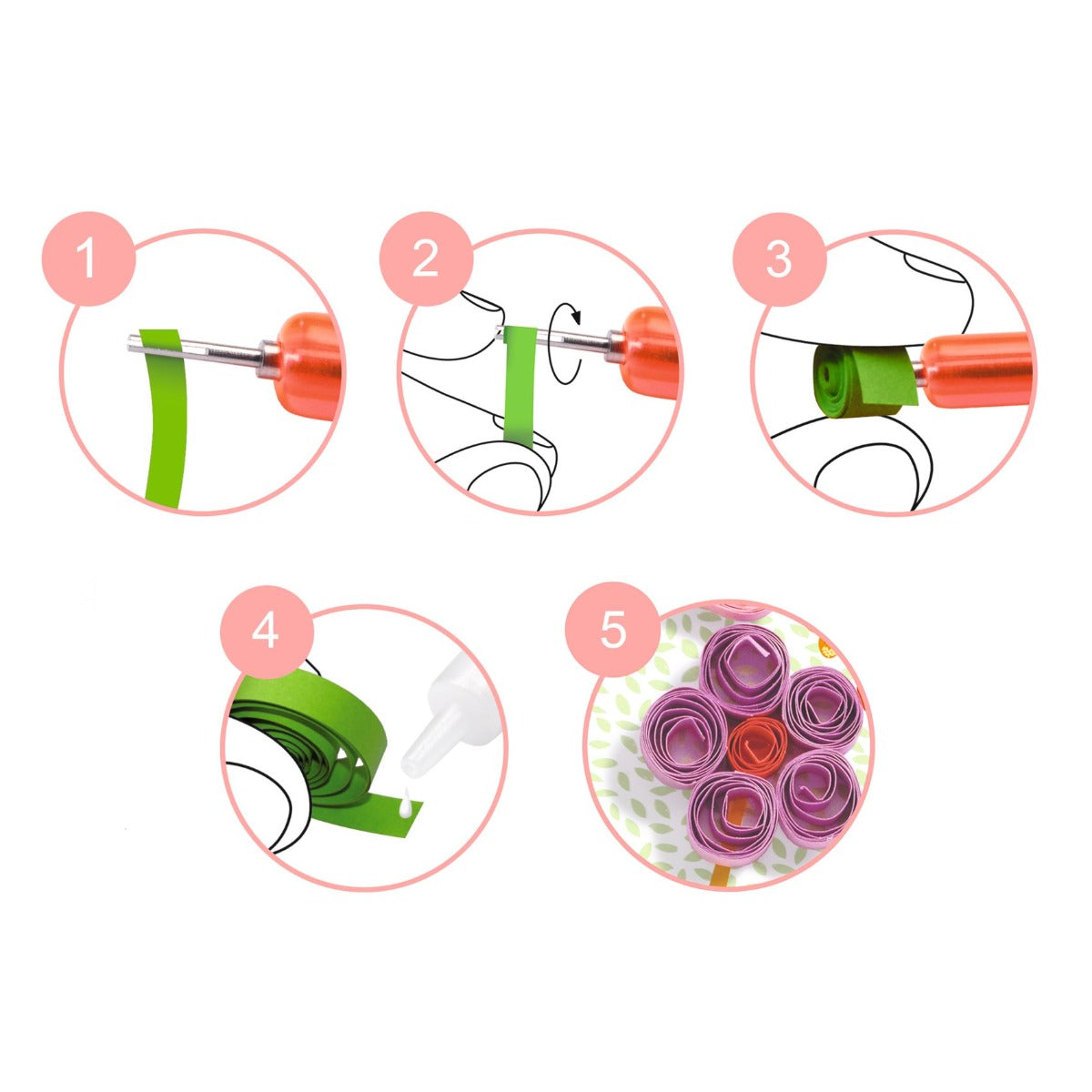 DJECO Quilling Spiral Seasons Kit for Kids - Creative Paper Art Craft for Children, DIY Home Decor & Gift Idea for Holidays & Birthdays