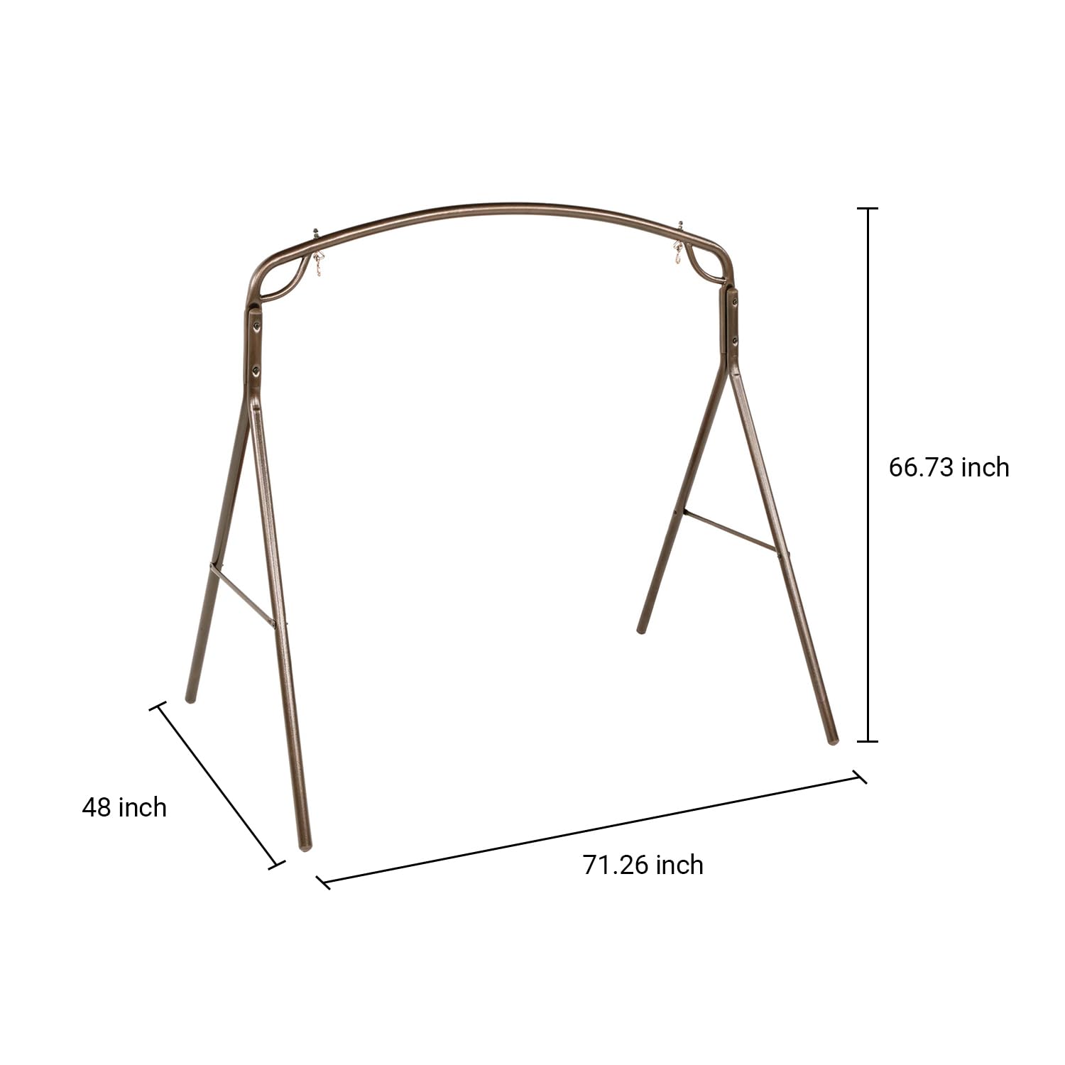 Woodlawn & Home Bronze Swing Frame 230013 - Elegant Outdoor Garden Decor for Patio, Porch, and Backyard Relaxation
