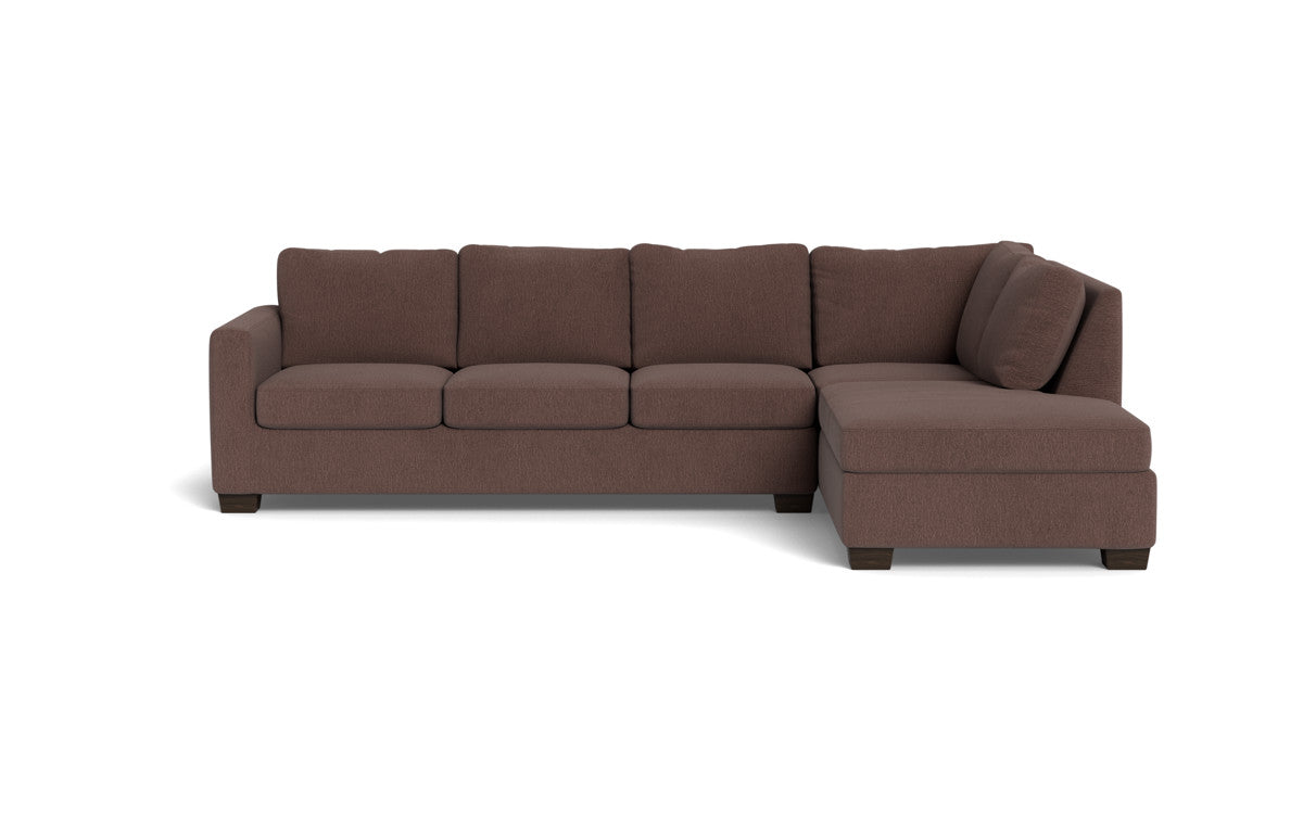 Modern Track 121 Right Chaise Sectional Sofa - Comfortable L-Shaped Couch for Living Room, Family Room & Home Theater - Perfect for Relaxing, Entertaining & Movie Nights