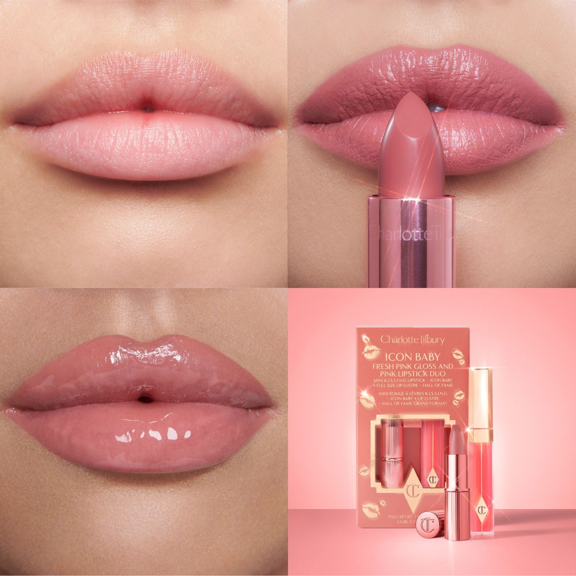 K.I.S.S.I.N.G Lipstick and Lip Gloss Duo Set - Long Lasting Moisturizing Lip Makeup for Women - Perfect for Date Night, Parties & Everyday Wear