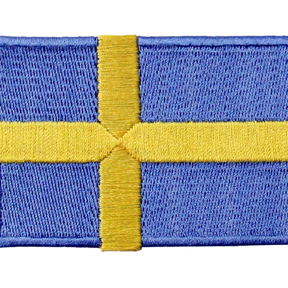 Sweden Flag Patch - Embroidered Swedish Iron On & Sew On National Emblem for Backpacks, Jackets & DIY Crafts