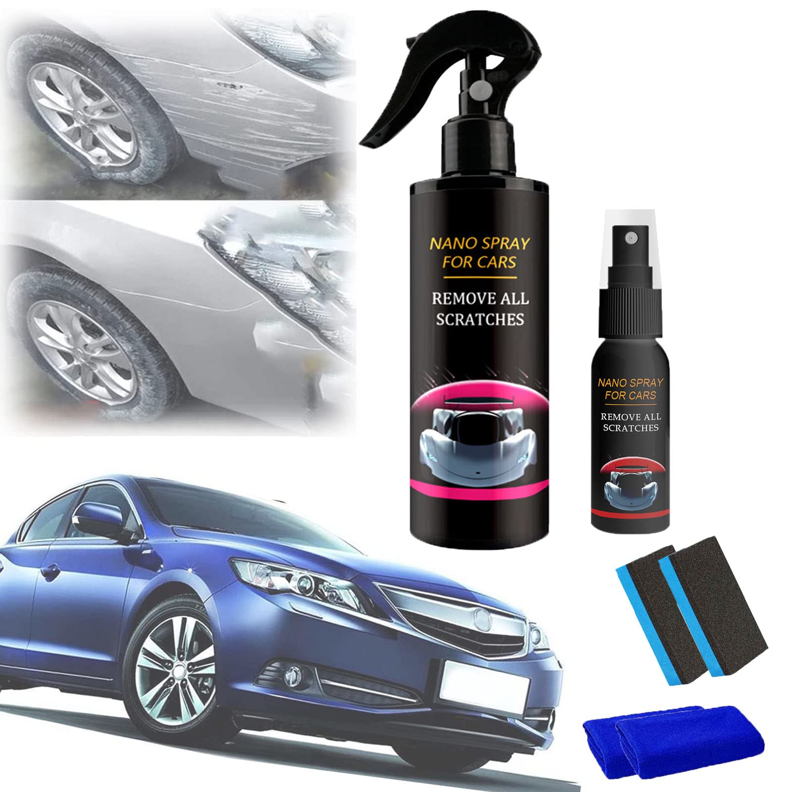 XGBYR Nano Car Scratch Repair Spray - 150ml | Fast & Easy Scratch Removal for Cars, Trucks & SUVs | Perfect for DIY Auto Detailing & Paint Touch-Ups