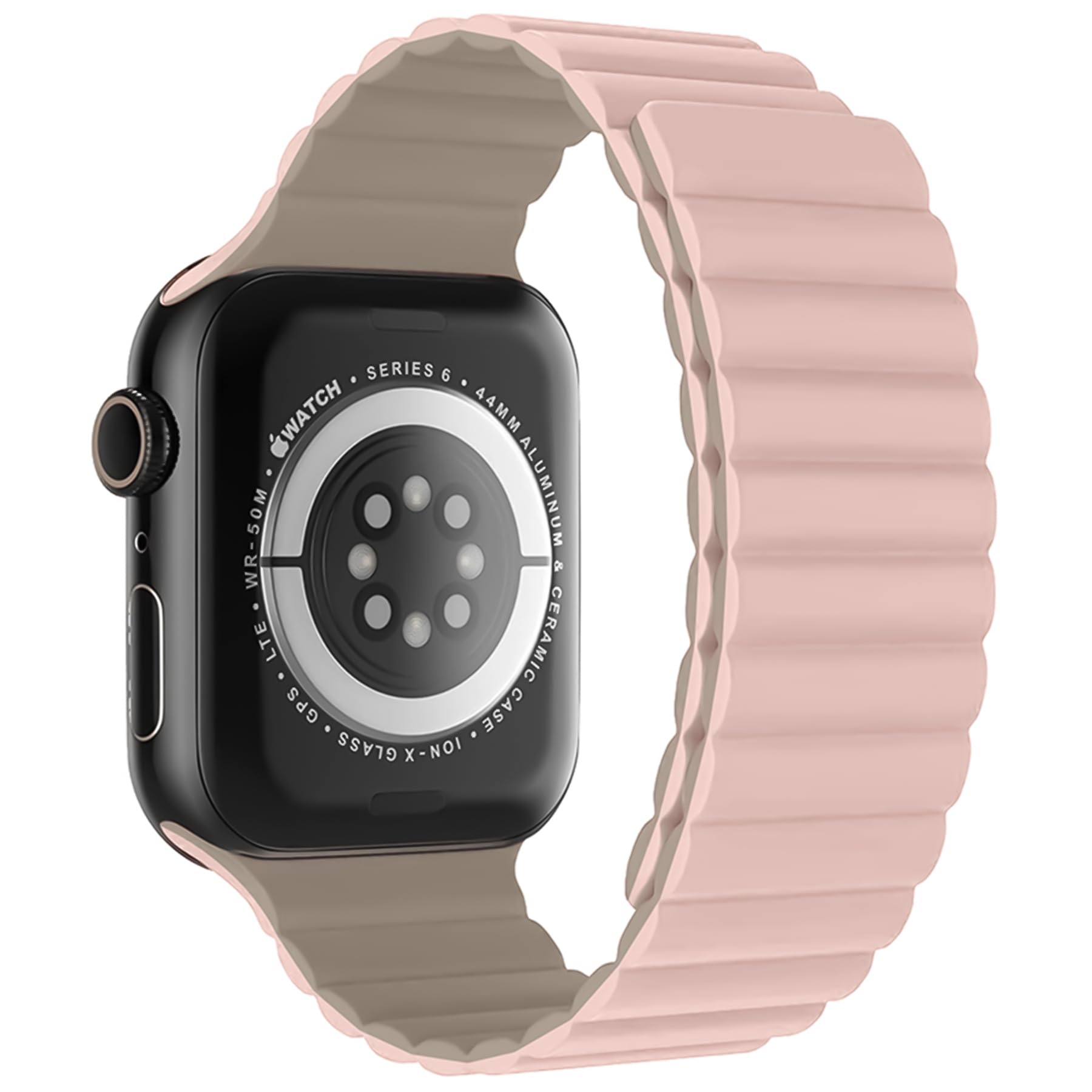 Hamind Magnetic Silicone Band for Apple Watch Series Ultra/SE/8/7/6/5/4/3/2/1 - Compatible with 49mm/45mm/44mm/42mm Cases - Soft Breathable Sport Loop Strap for Men & Women - Perfect for Workouts, Running & Everyday Wear