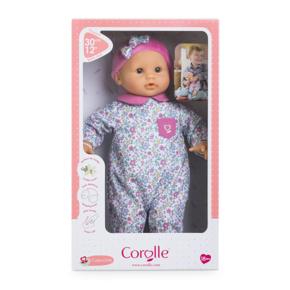 Baby Capucine 30cm Soft Doll - Perfect for Pretend Play, Gift Giving & Nursery Decor | Adorable Collectible Toy for Kids & Toddlers
