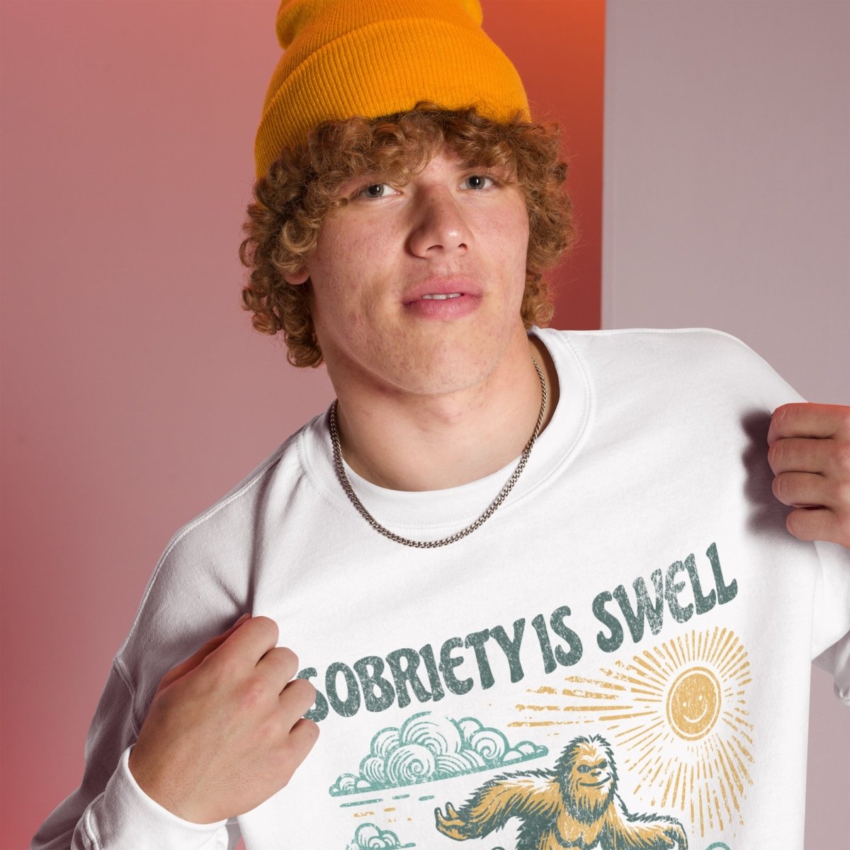 Sobriety is Swell Unisex Sweatshirt - Comfortable Cotton Pullover for Men & Women - Perfect for Sober Living, Recovery Support & Casual Everyday Wear
