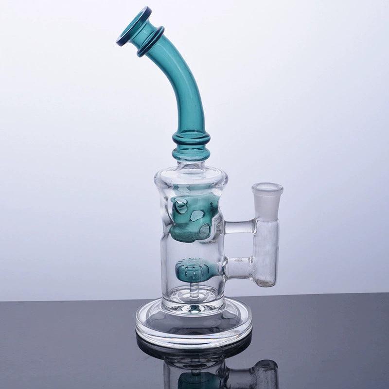 Premium Clear Borosilicate Glass Dab Rig - Portable Water Pipe for Concentrates & Tobacco | Lightweight Design for Travel & Home Use | Perfect for Dabbing, Smoking Sessions & Relaxation
