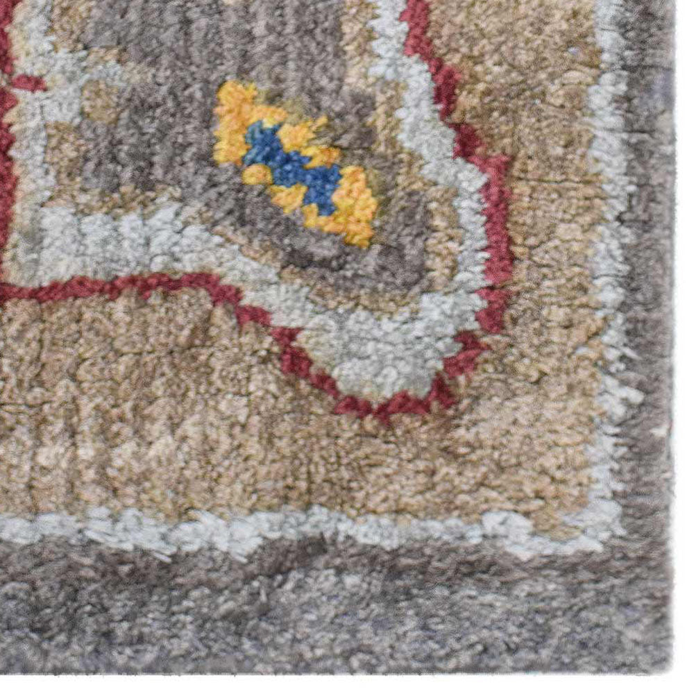 Hand Knotted Hypnotic Rug - Bohemian Style Area Rug for Living Room, Bedroom, Yoga & Meditation Space - Soft & Durable Home Decor