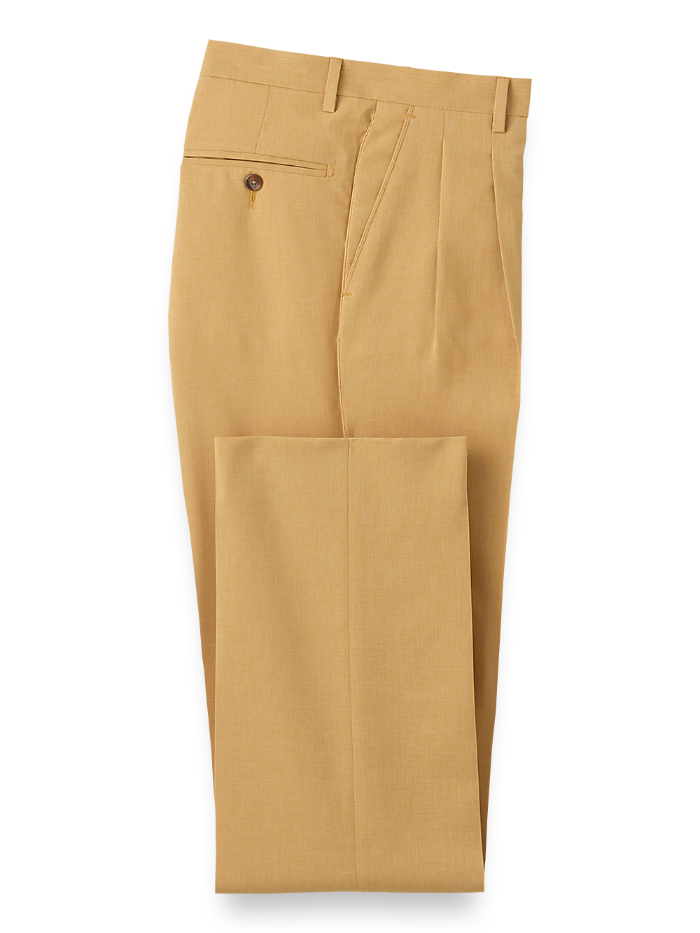 Stylish Pleated Travel Pants for Women - Comfortable Mustard Color Trousers for Work, Vacation & Everyday Wear | Lightweight & Wrinkle-Resistant