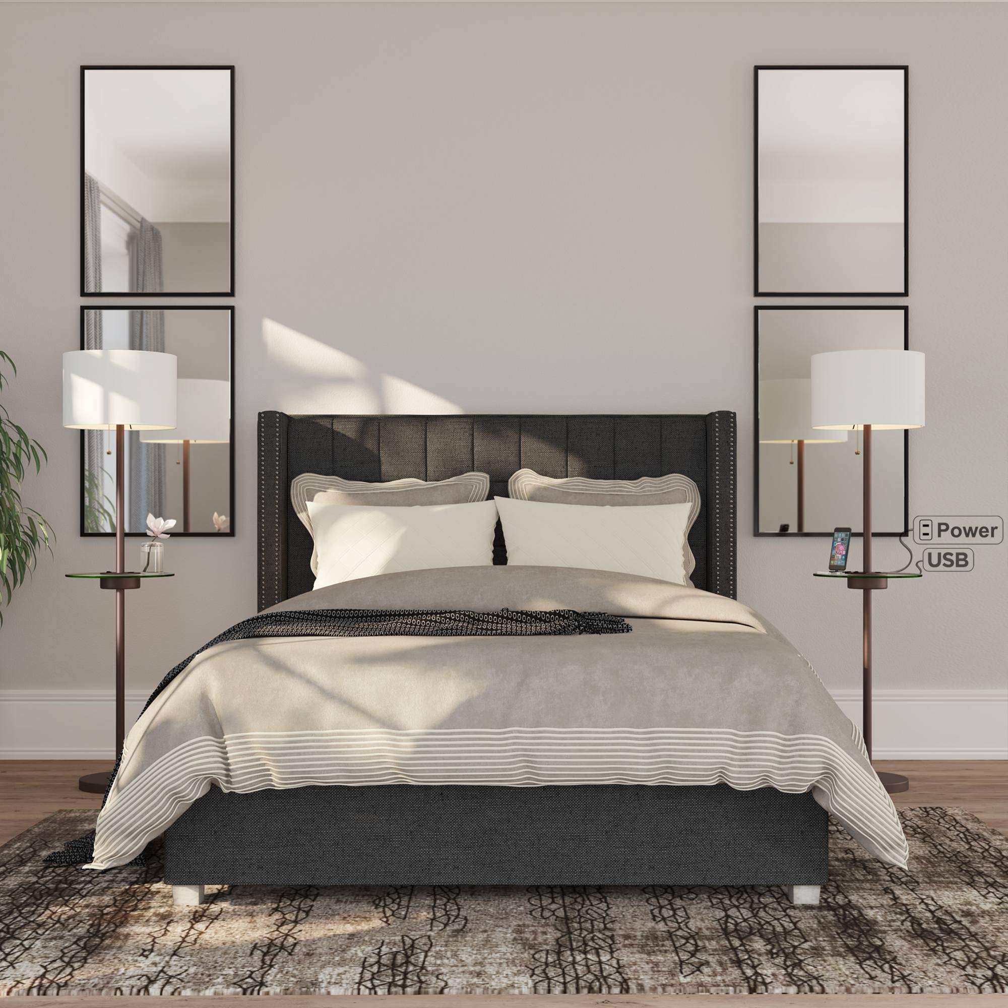 360 Lighting Caper Modern Floor Lamps - Set of 2, 60.5