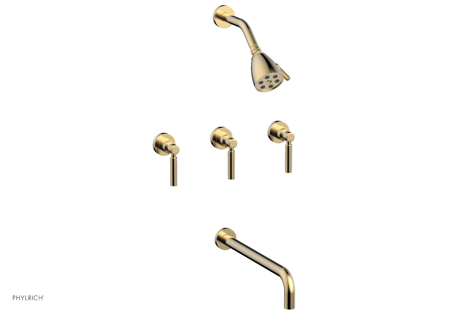Premium 3-Handle Tub and Shower Faucet Set with 14