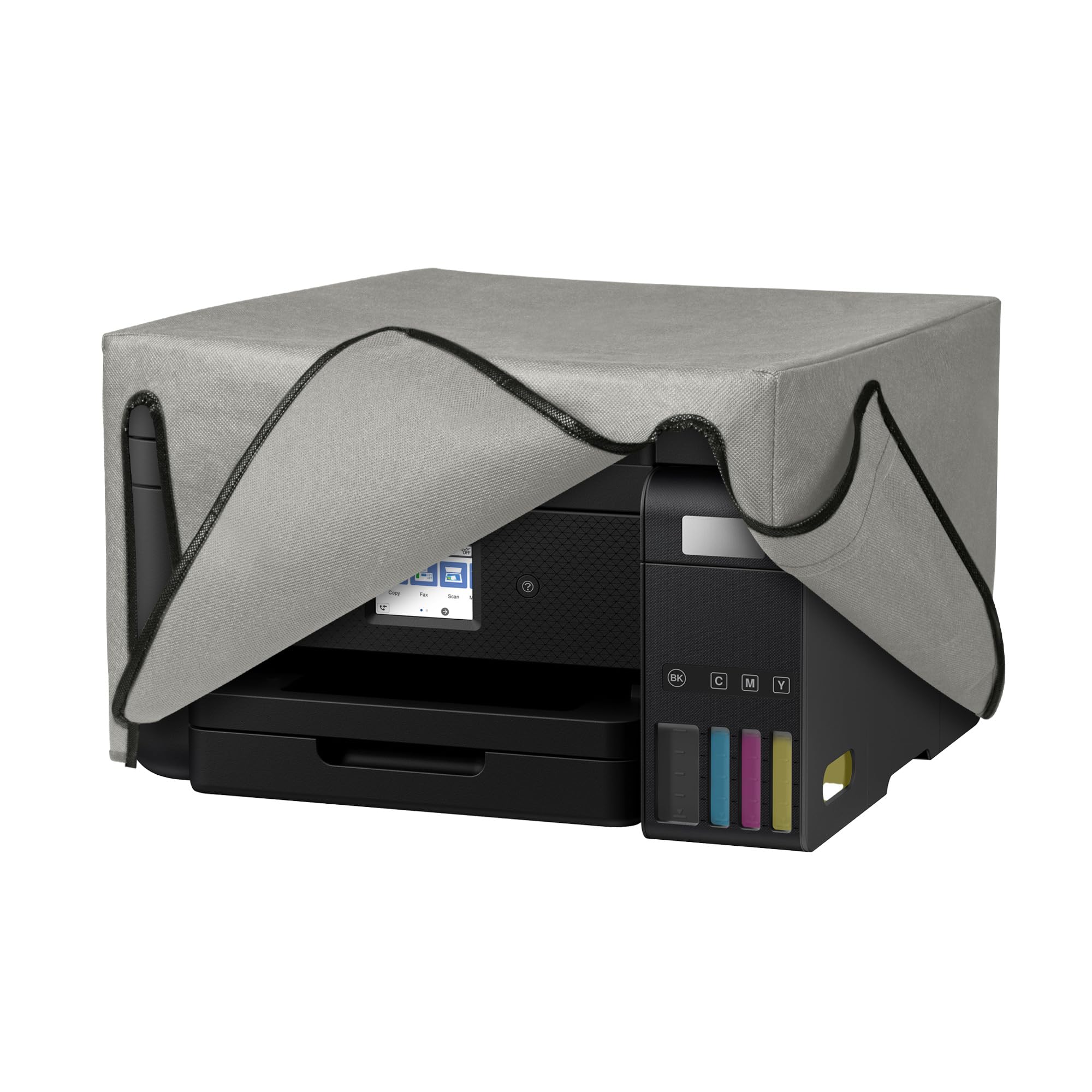 kwmobile Dust Cover Compatible with Epson EcoTank ET-3850 & ET-4856 Printers - Fabric Printer Protector Case in Light Grey - Perfect for Home & Office Use