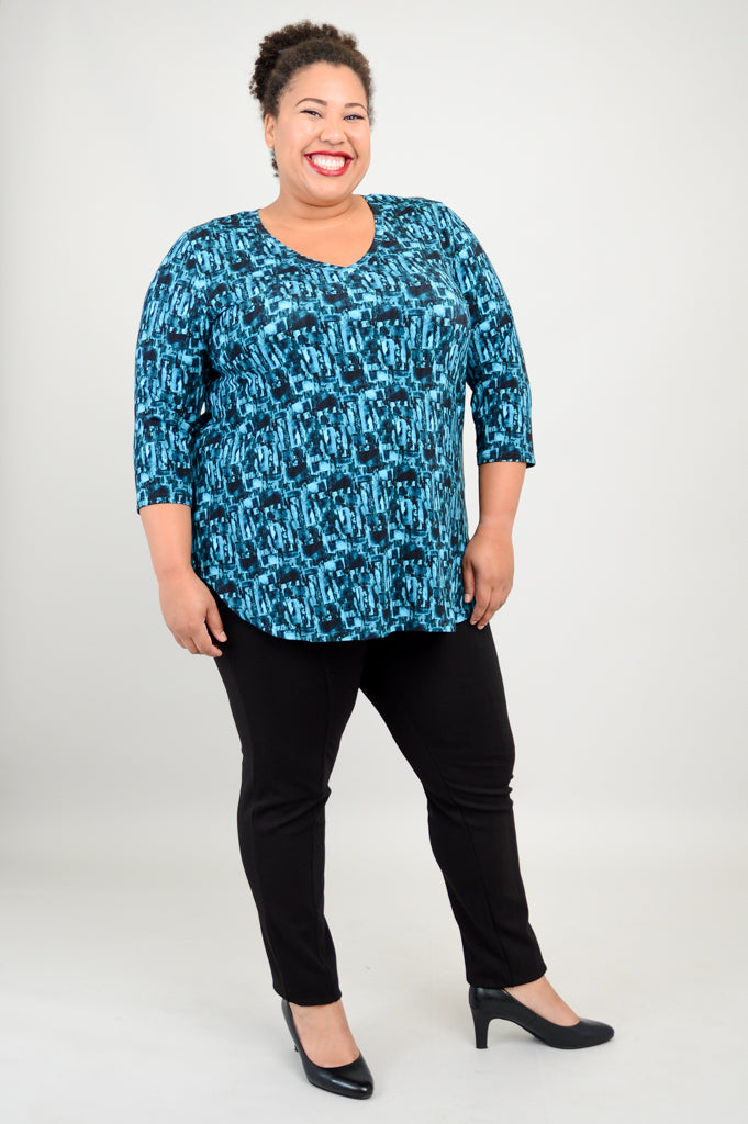 Jackie 3/4 Sleeve Women's Tops - Soft Bamboo Fabric, Breathable & Comfortable, Brickstone Color - Perfect for Yoga, Workout & Casual Wear