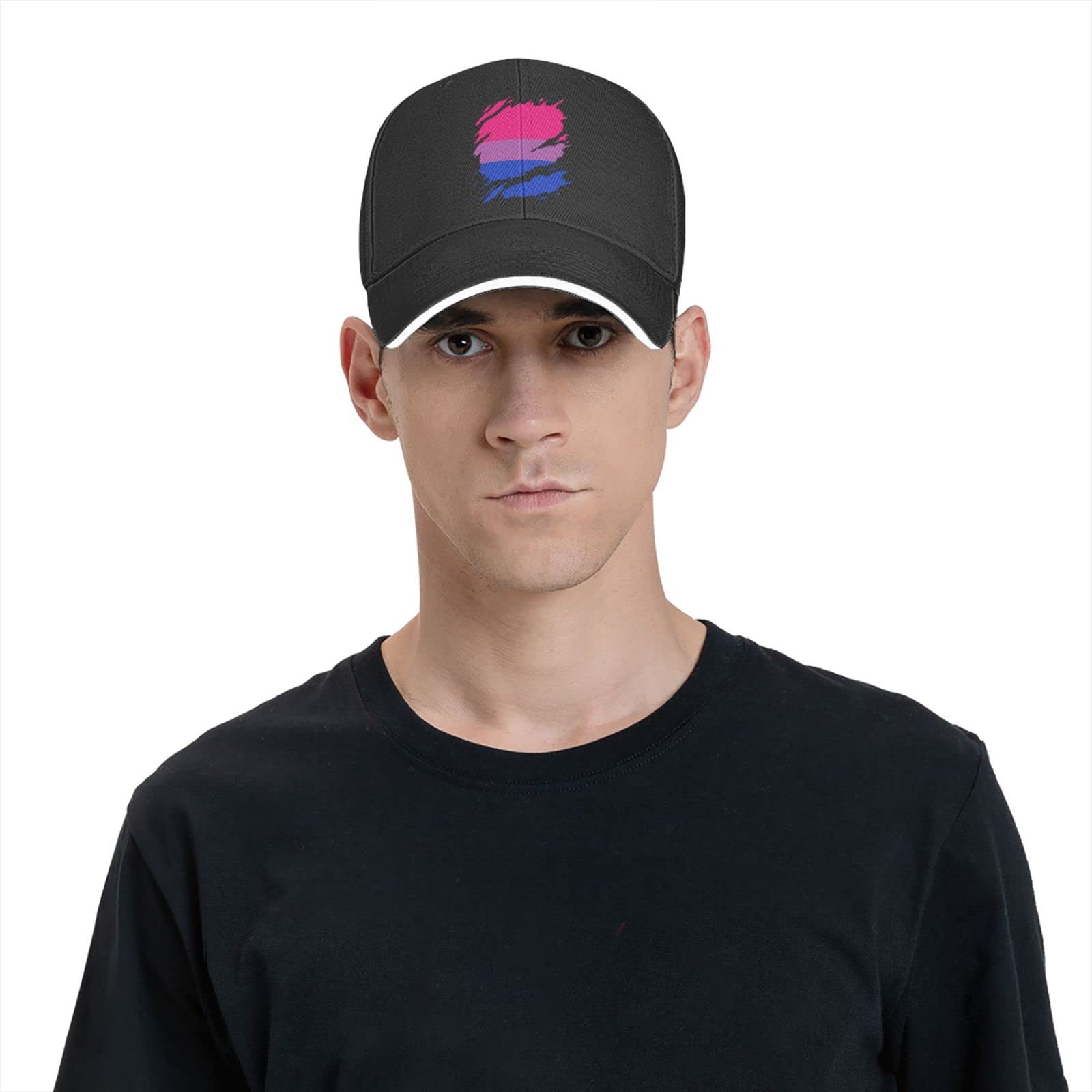 Bisexual Pride Flag Sandwich Hat - Adjustable Baseball Cap for Men & Women - Unisex Dad Hat for LGBTQ+ Support, Casual Wear & Outdoor Events