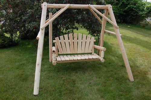 4ft or 5ft Outdoor Lawn Swing with A-Frame Stand - Perfect for Backyard Relaxation, Garden Lounging & Patio Decor