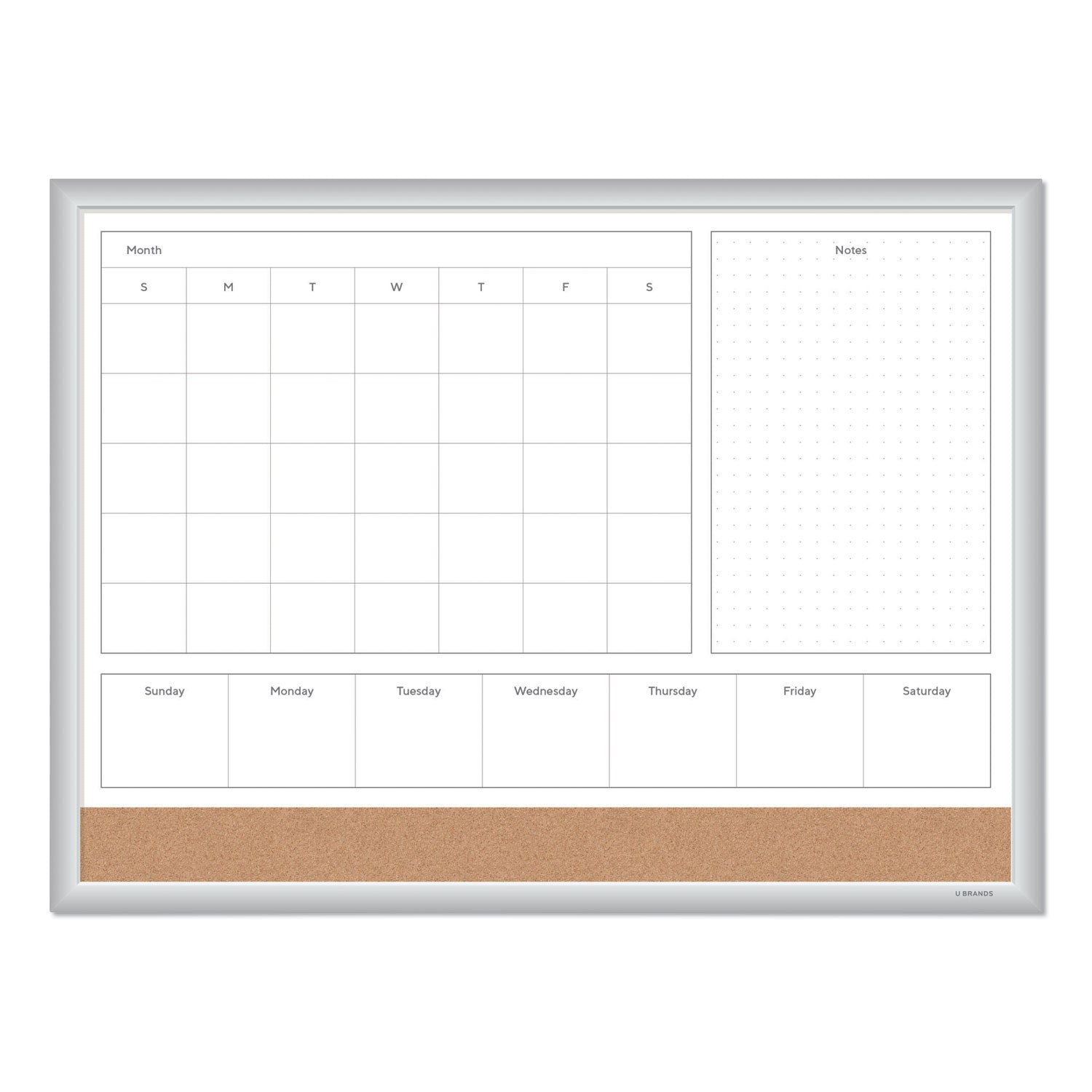 4-in-1 Magnetic Dry Erase Combo Board - 24