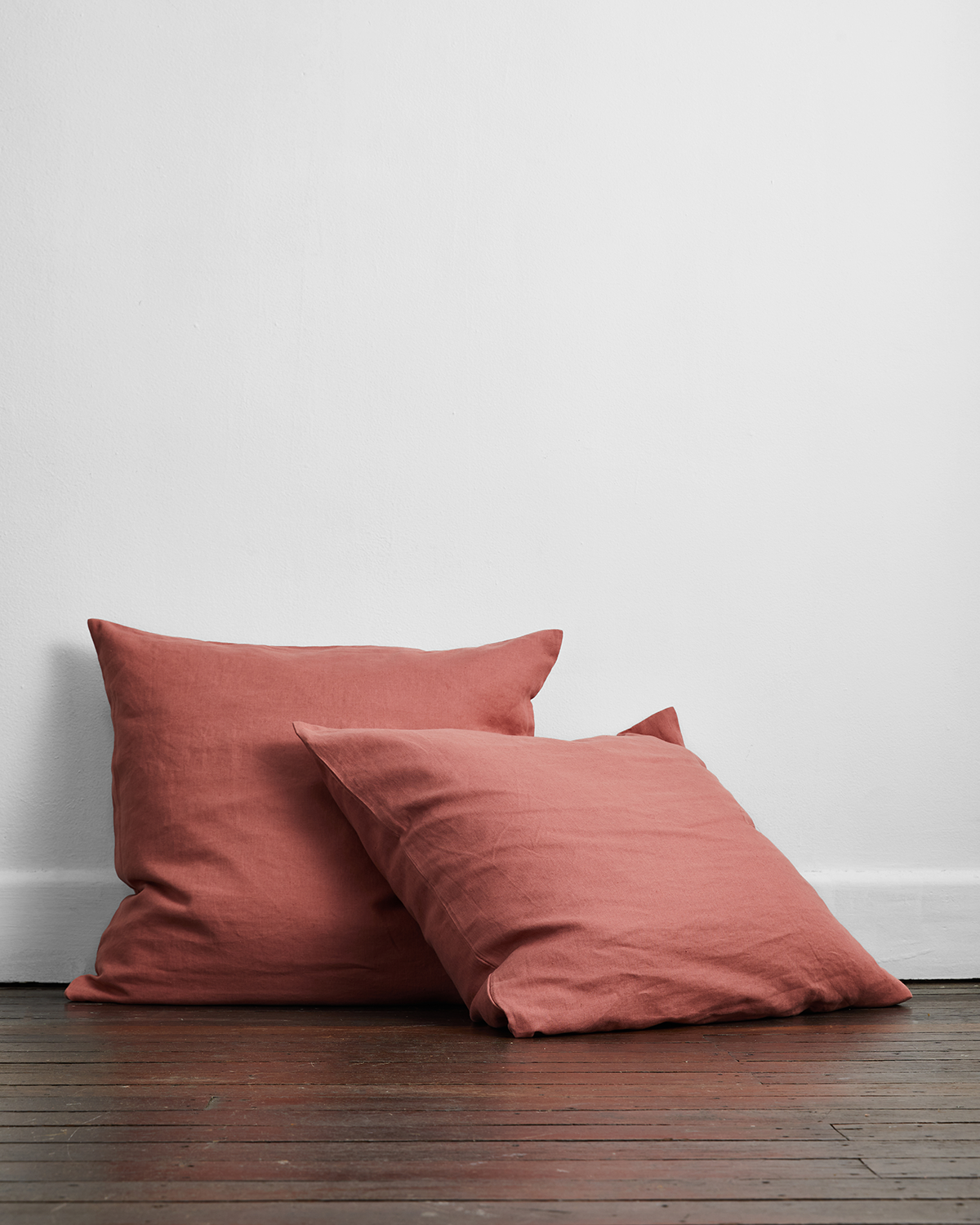 Organic Pink Clay 100% French Flax Linen Pillowcase Set of 2 - Breathable & Hypoallergenic European Bedding for Side Sleepers & Hot Sleepers - Perfect for Master Bedroom, Guest Room & Airbnb