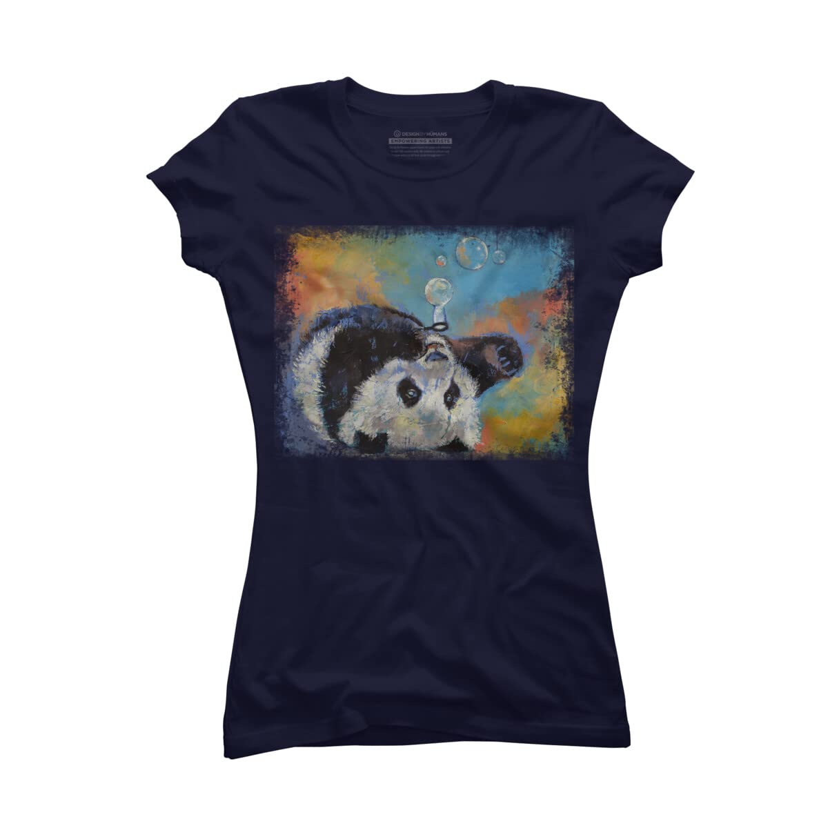 Design By Humans Junior's Blowing Bubbles Graphic Tee by Creese - Trendy Cotton T-Shirt for Girls - Perfect for Casual Wear, School & Playdates