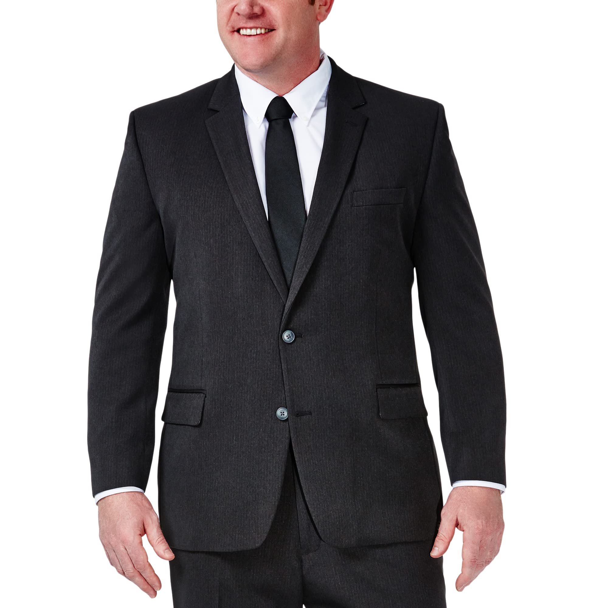 Haggar Men's Big & Tall Travel Performance Suit Jacket - Classic Tailored Fit for Business & Formal Wear - Comfortable Stretch Fabric for Office, Weddings & Travel - Regular & Extended Sizes
