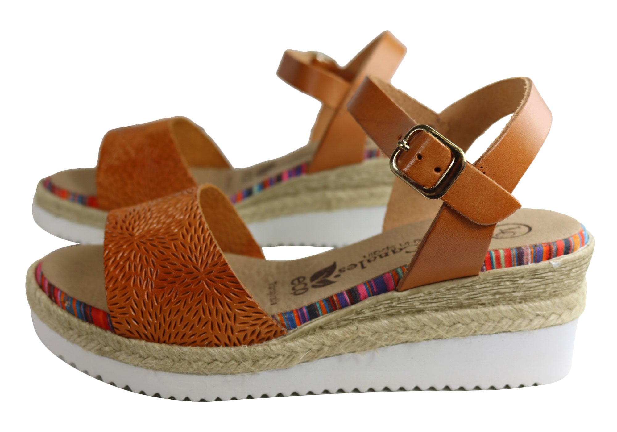 Lola Canales Regina Women's Comfort Leather Wedge Sandals - Handmade in Spain | Perfect for Summer, Beach & Casual Outings