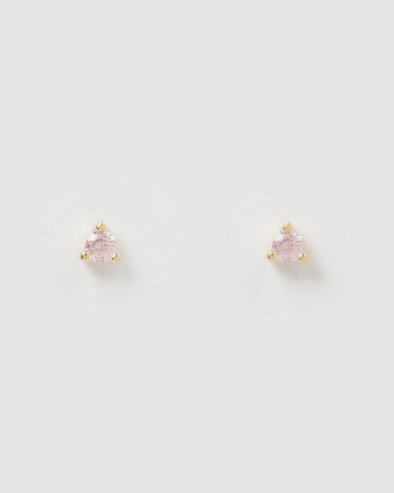 Izoa Dee Baby Pink Cubic Zirconia Small Stud Earrings for Women - Hypoallergenic & Dainty Everyday Jewelry Gift for Girlfriend, Wife, Daughter | Perfect for Parties, Weddings, Date Nights