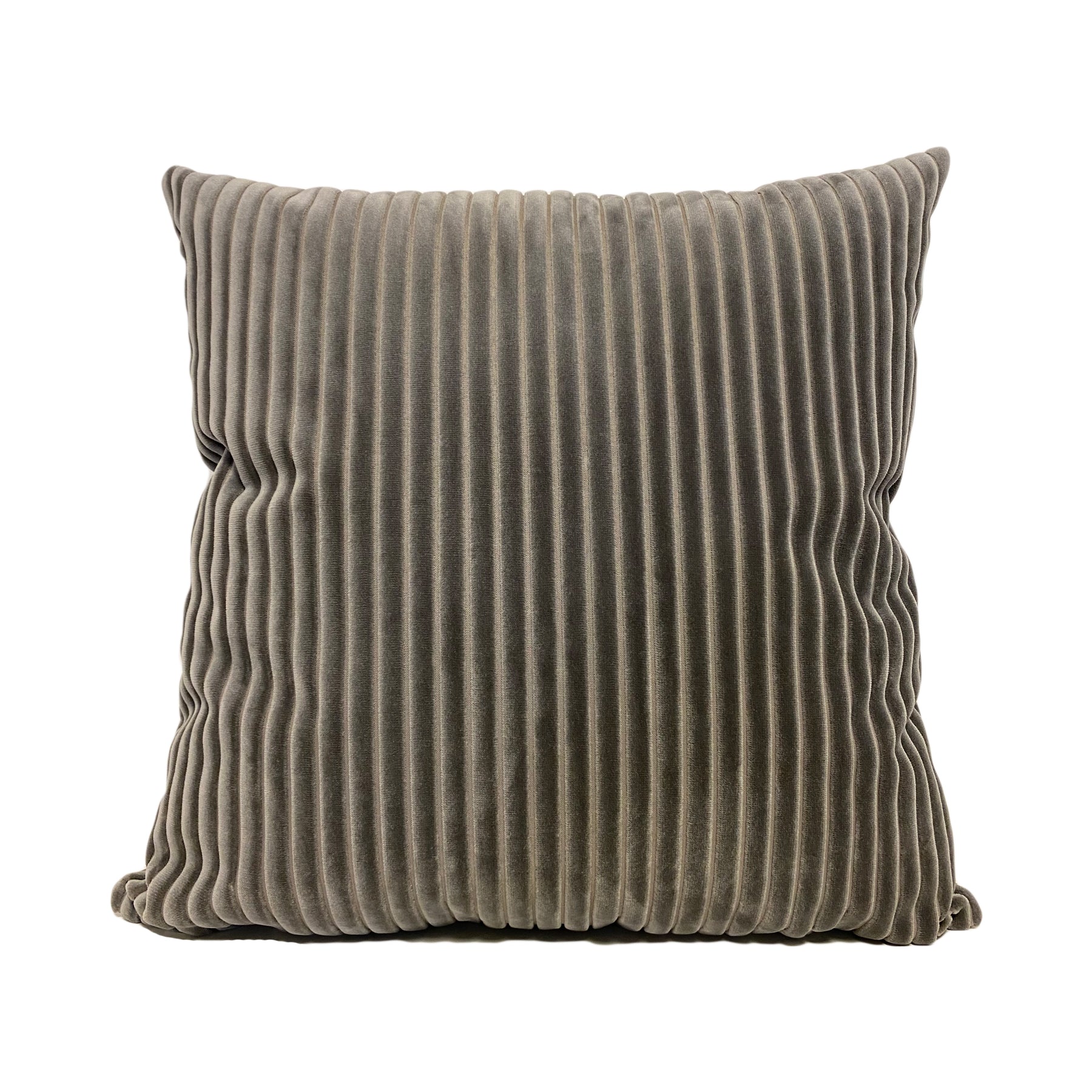 Postrio Smoke Velvet Decorative Throw Pillow 20x20 Inches - Soft Luxury Cushion for Sofa, Bed, Living Room & Home Decor