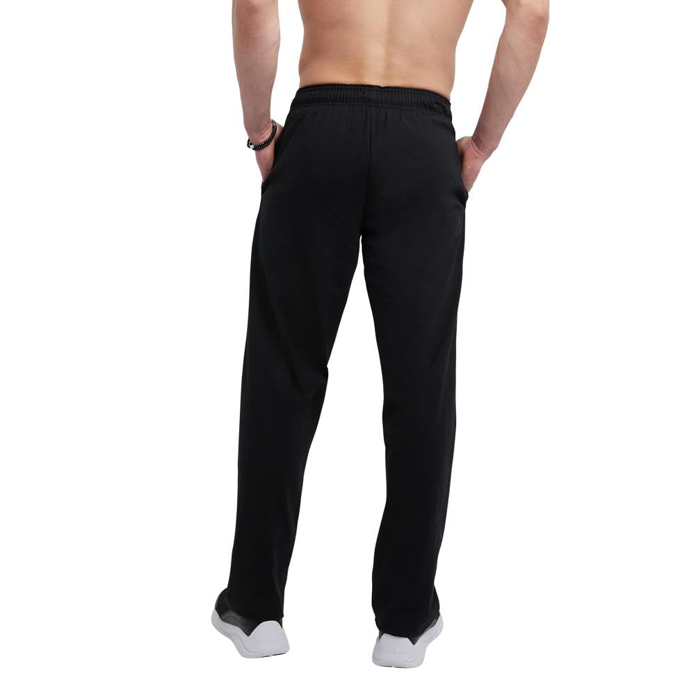Champion Men's Lightweight Open-Hem Lounge Pants - Comfortable Jersey Fabric for Relaxation & Sleep (Regular & Big & Tall Sizes) - Perfect for Home, Gym, and Travel