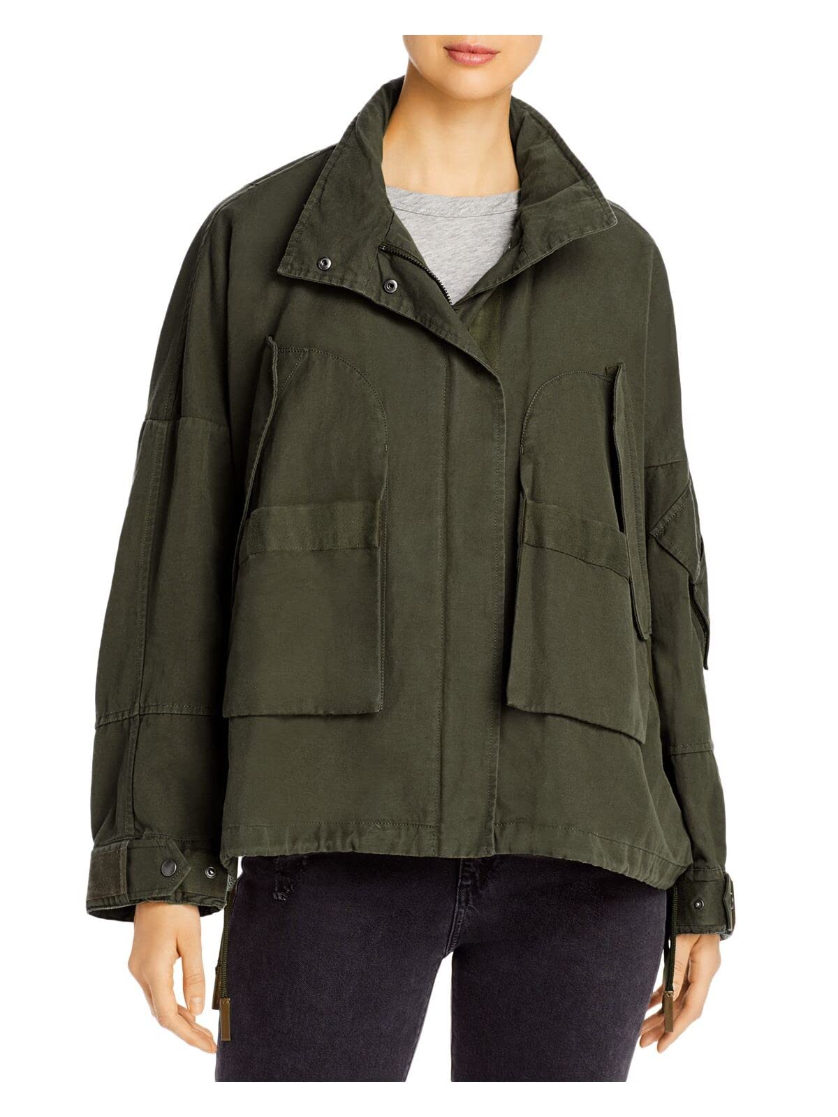 Women's Lightweight Green Zip-Up Jacket - Size 36 | Casual Outdoor Windbreaker for Hiking, Travel & Everyday Wear